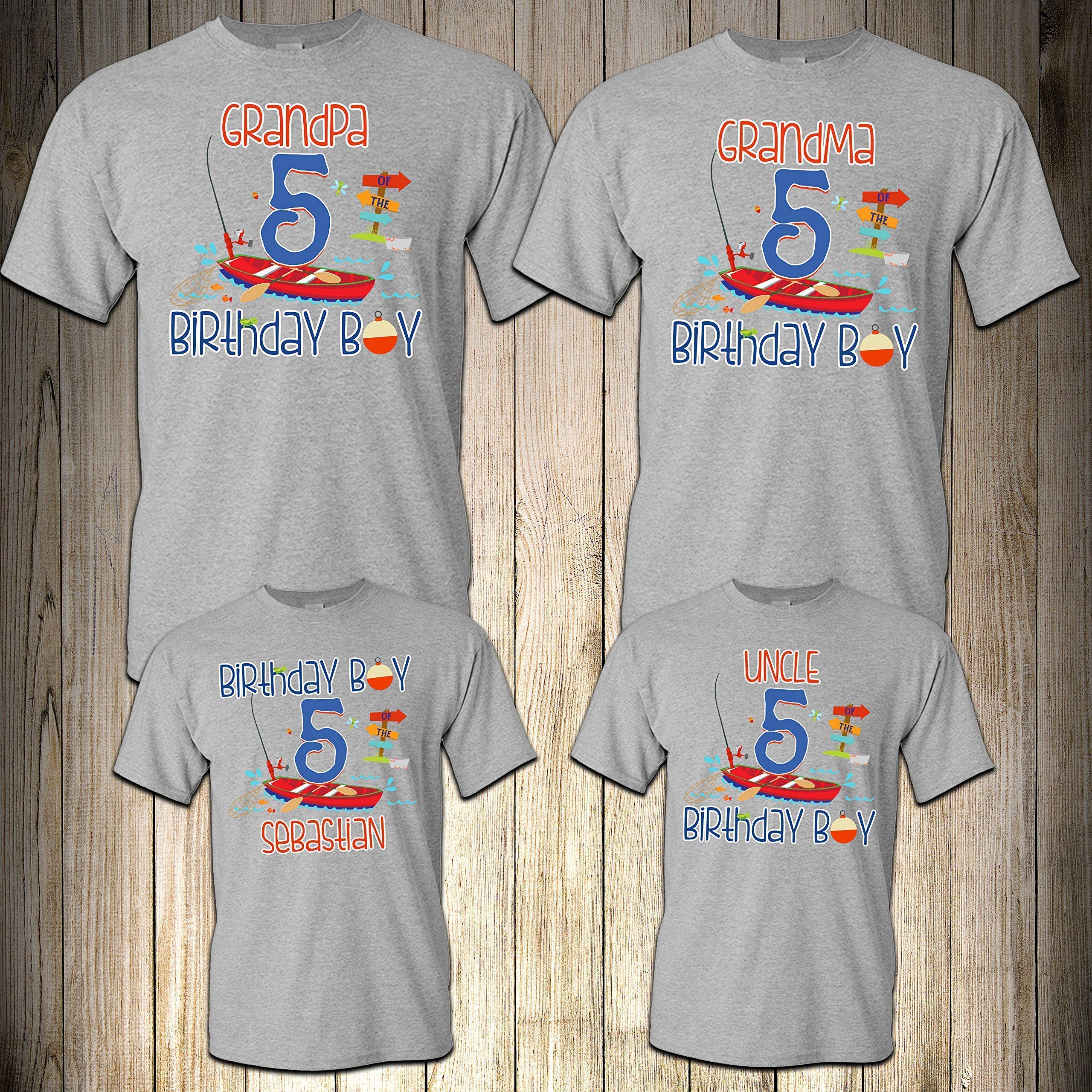 Fishing Birthday Shirts for Mom & Dad - Matching Family Fishing Party Outfits for Birthday Boy Celebration | Perfect for Fishing Themed Parties & Family Photos