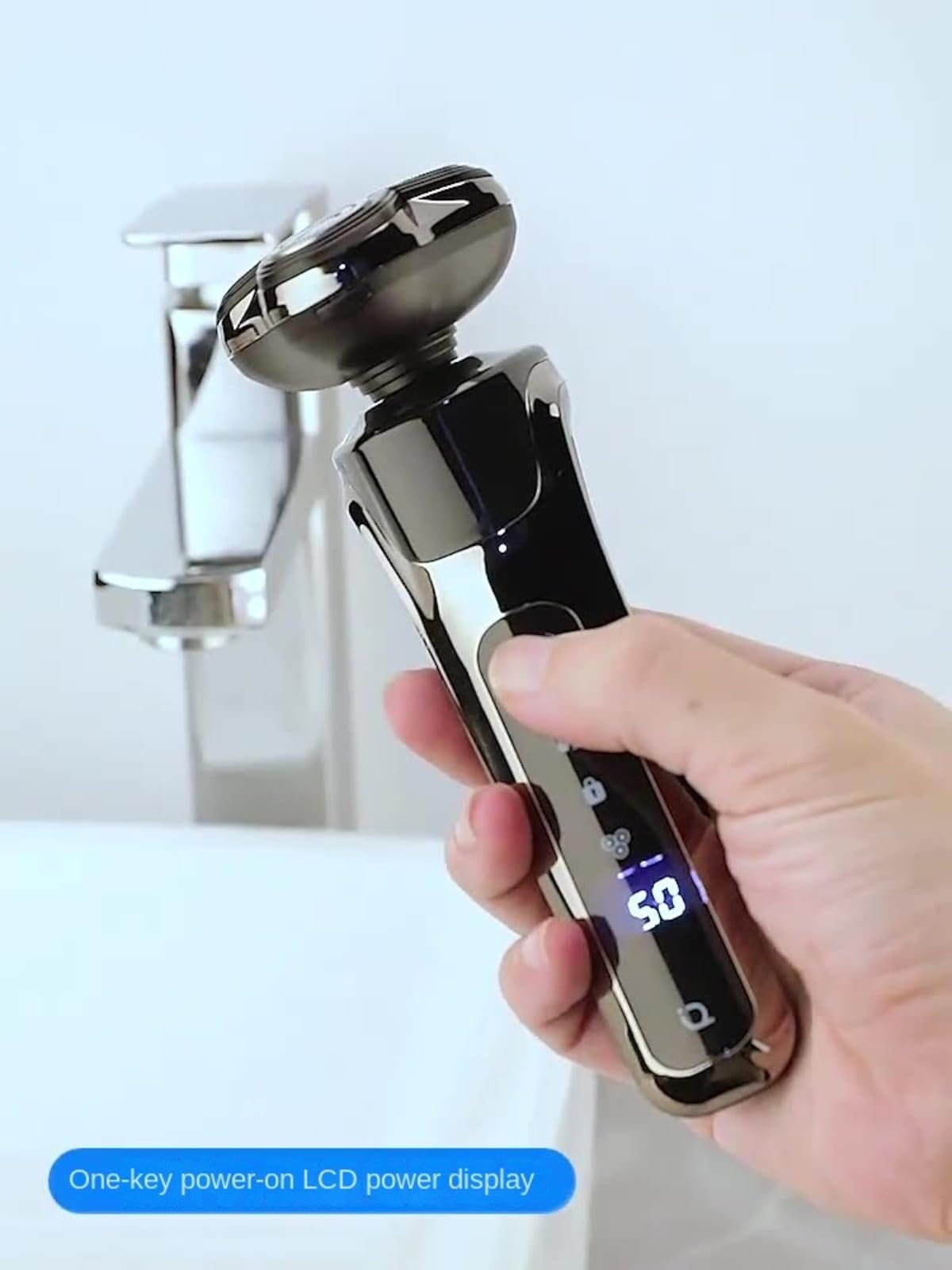 3-in-1 Electric Shaver for Men - Waterproof Rechargeable Trimmer with Fast Charging & Digital Display - Perfect for Travel, Gym, and Daily Grooming