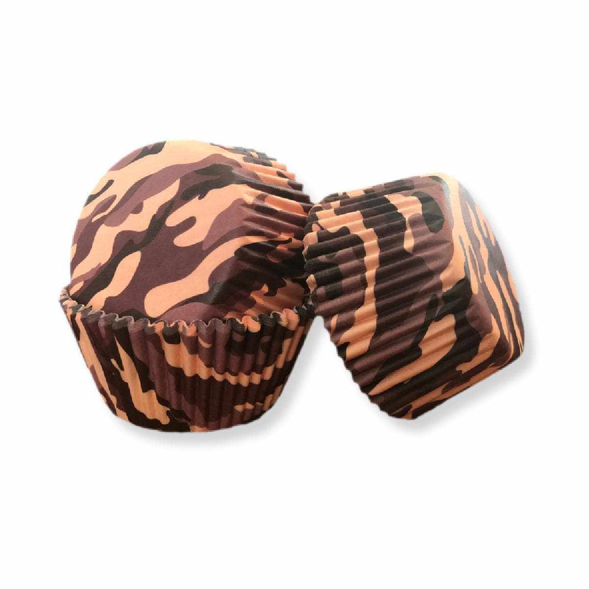 Camouflage Desert Print Standard Size Cupcake Wrappers & Liners - Bulk Pack of 100 - Perfect for Birthday Parties, Baby Showers & Military Themed Events
