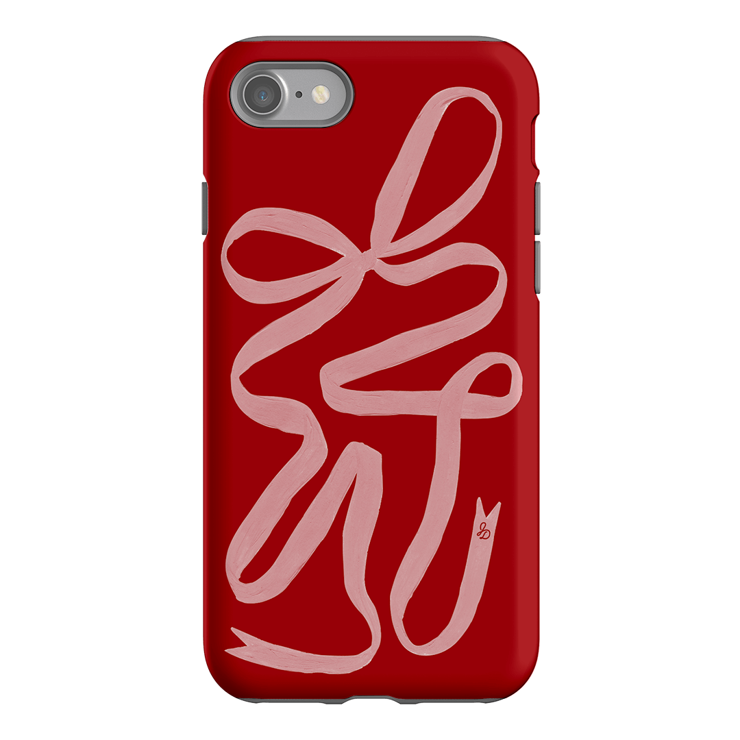 Cupid's Bow Ribbon Phone Case for iPhone & Samsung - Elegant Valentine's Day Gift for Her, Romantic Couple Accessory | Perfect for Dating, Anniversaries & Special Occasions