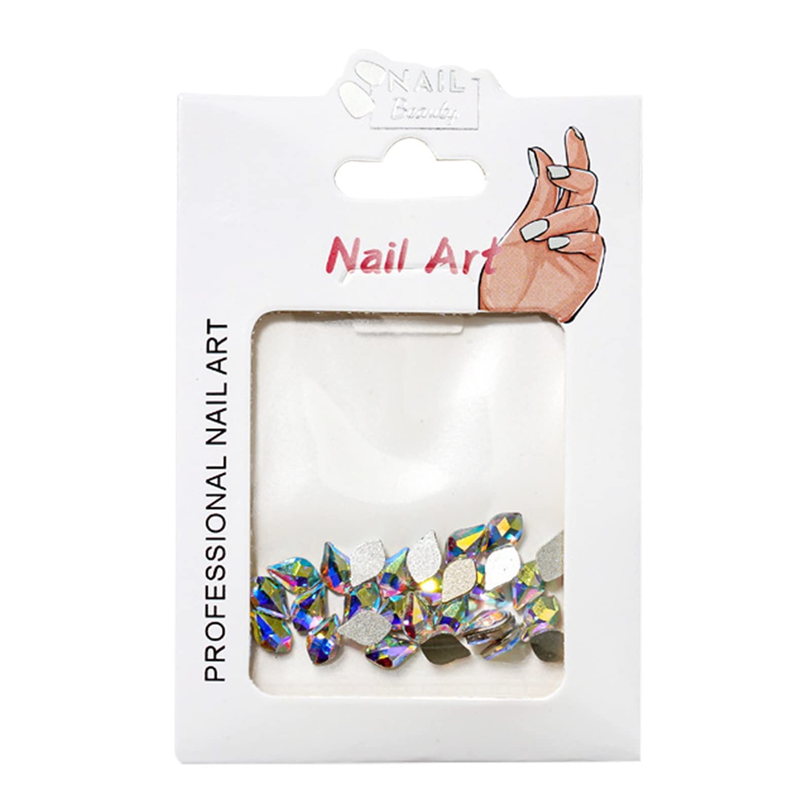 3D Nail Art Drill Bits - Colorful Flat Bottom AB Nail Jewelry Drill Set for DIY Nail Art & Manicure Supplies | Perfect for Salon, Home Nail Care & Professional Nail Designs