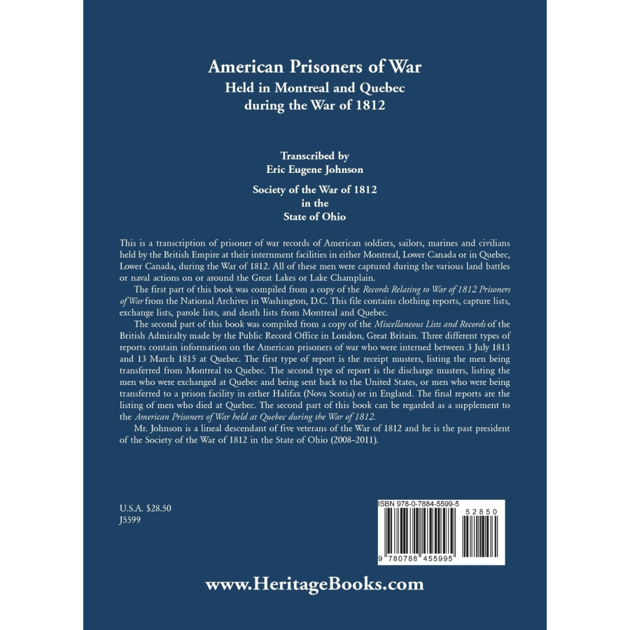 American Prisoners of War in Montreal & Quebec 1812 - Historical Research & Military History Books for War of 1812 Studies