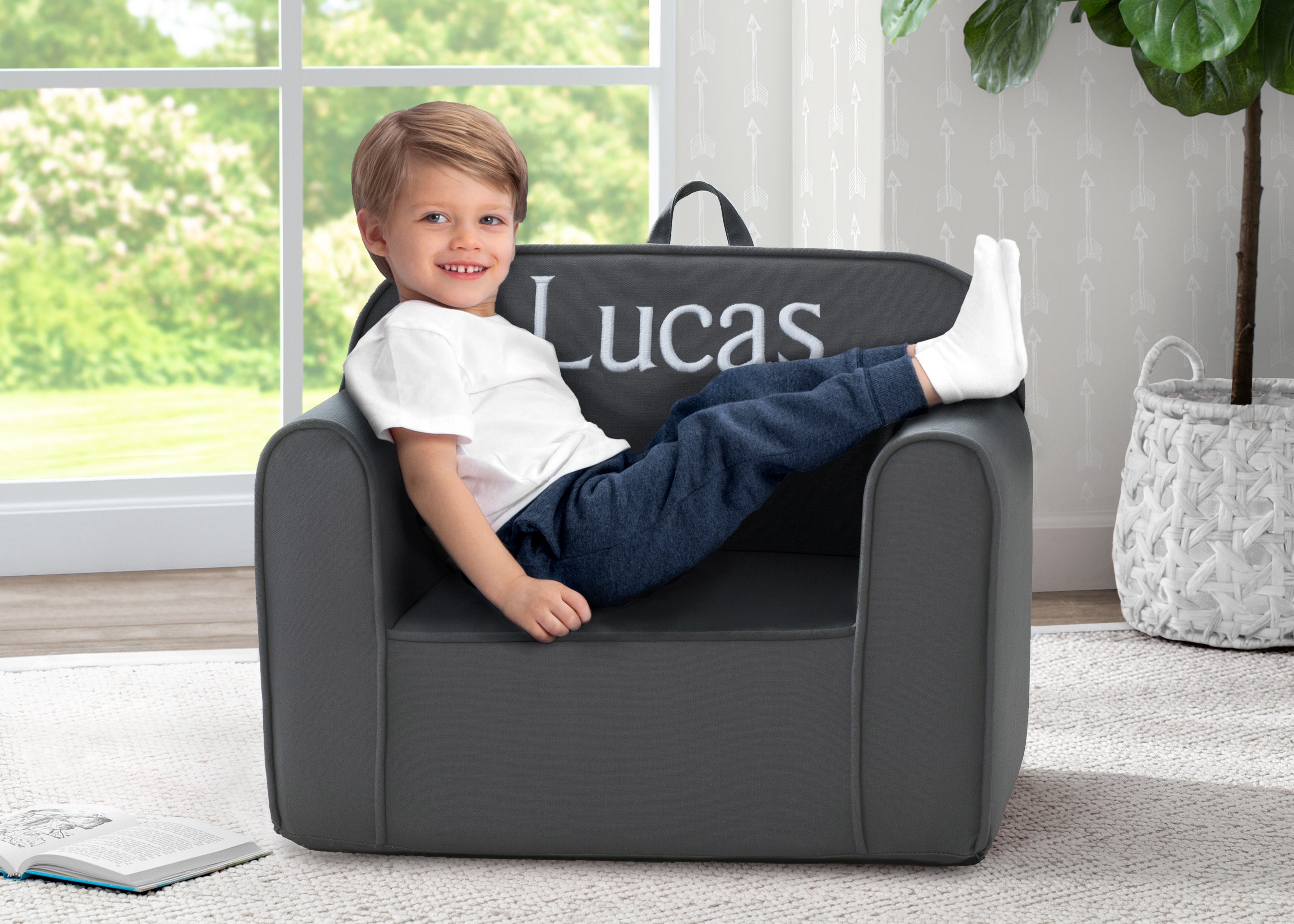 Personalized Cozee Chair for Kids - Custom Name & Design, Soft & Comfortable Toddler Chair - Perfect for Reading, Playtime & Relaxation at Home