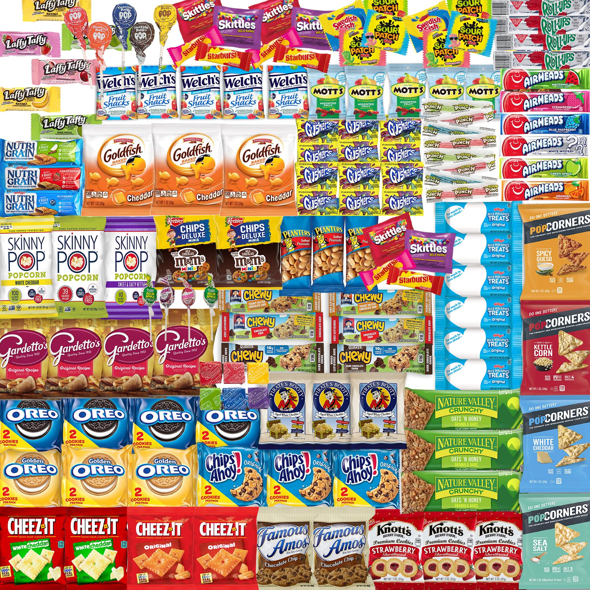 150 Count Office & School Snacks Variety Pack - Healthy Care Package for Work, College & Dorm Life - Perfect for Study Breaks, Meetings & Gift Baskets