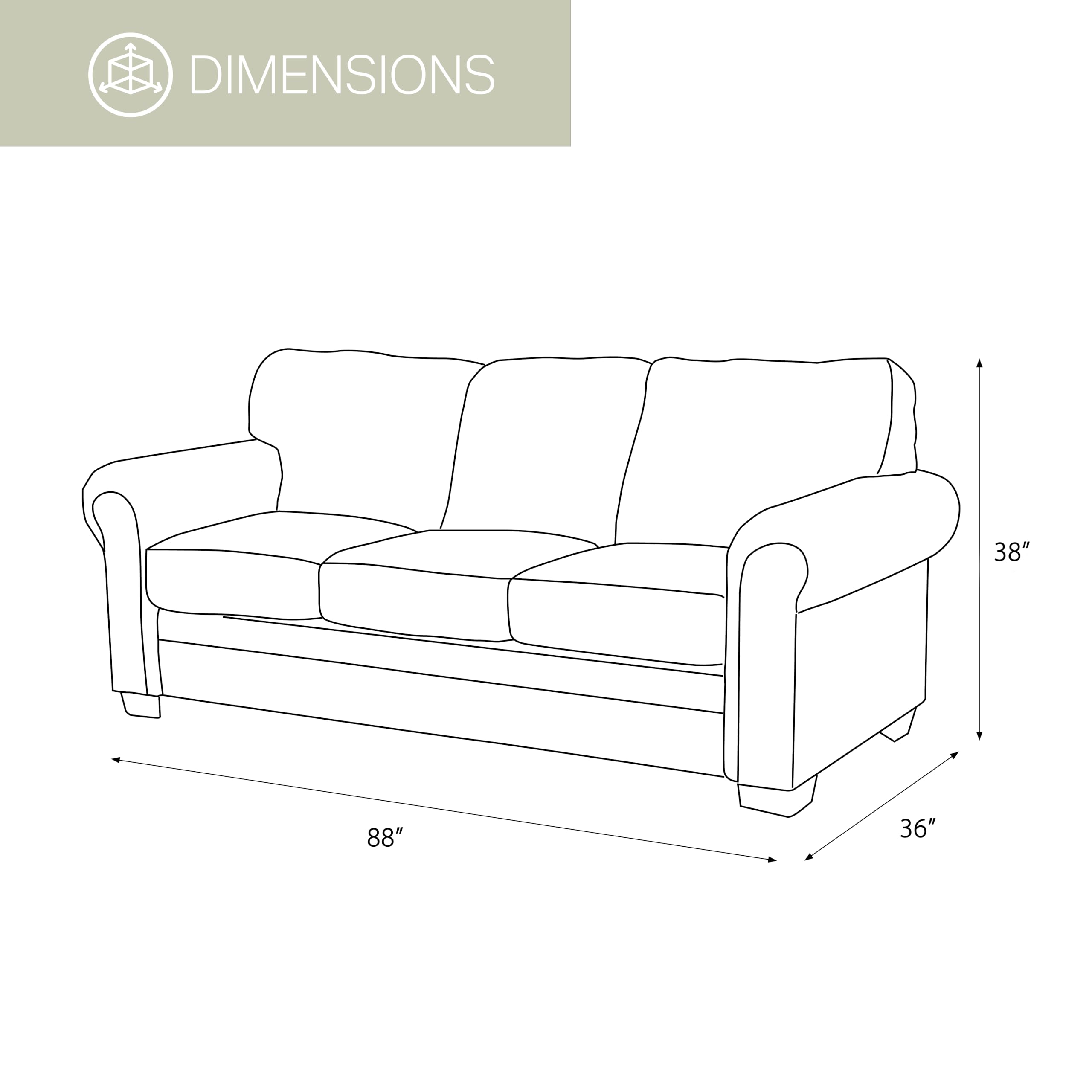 American Furniture Classics Model Angler's Cove Sofa in Brown - Comfortable Living Room Couch for Cozy Home & Cabin Decor