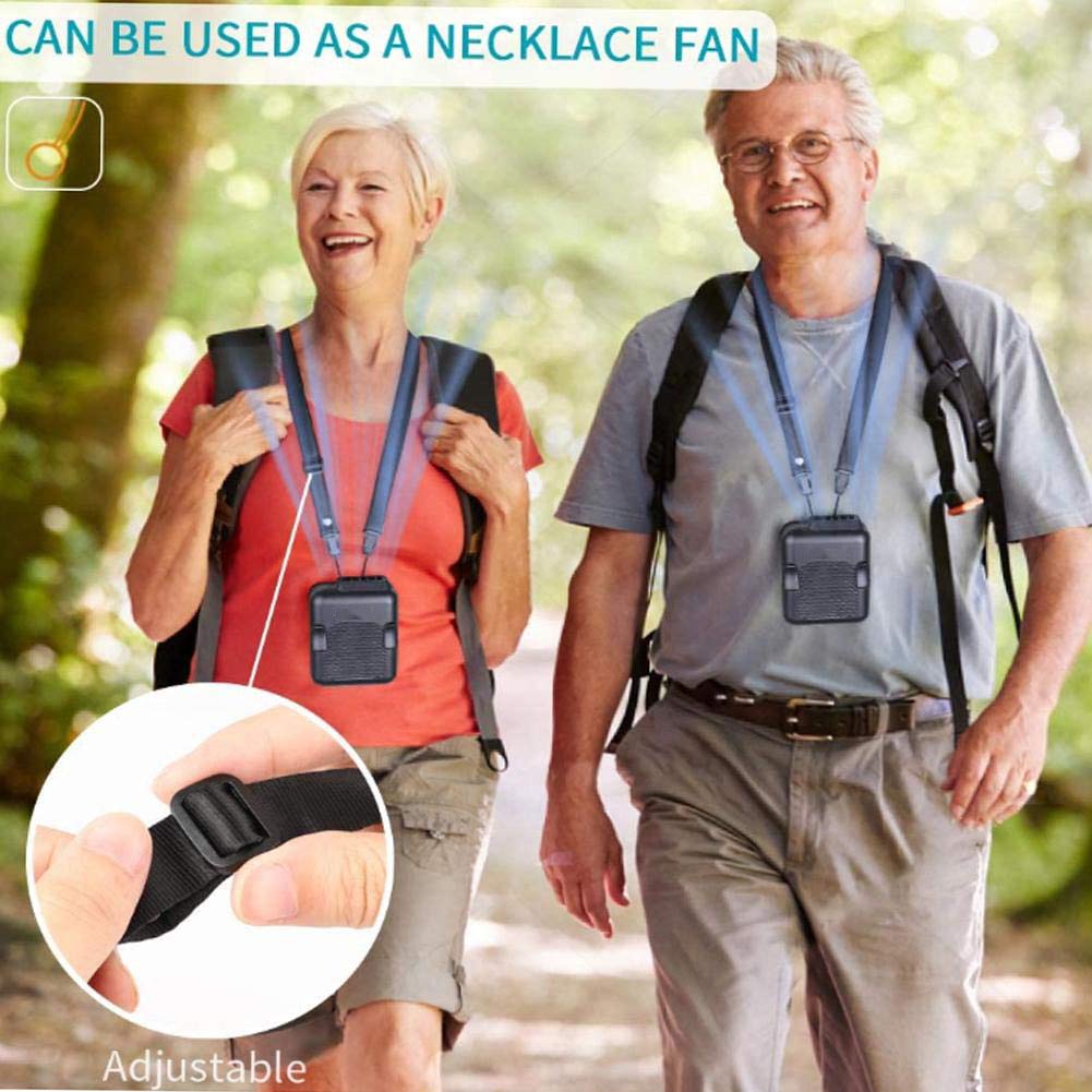 CAZOKASI 6000mAh Rechargeable Waist Clip Fan - 23 Hours Cooling | Hands-Free Wearable Personal Fan for Outdoor, Office, Travel & Work | Portable USB Fan for Summer, Camping, Hiking & Sports