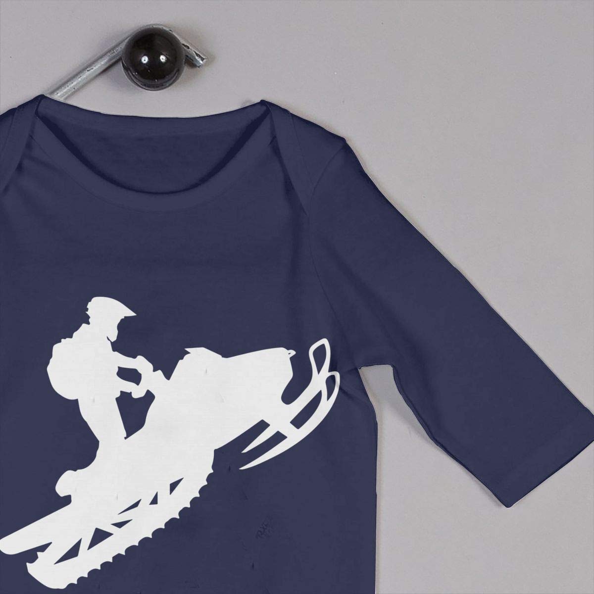 Blue Snowmobile Baby Boy Long Sleeve Bodysuit - Soft Cotton Infant Onesie for Winter Outings & Photo Shoots