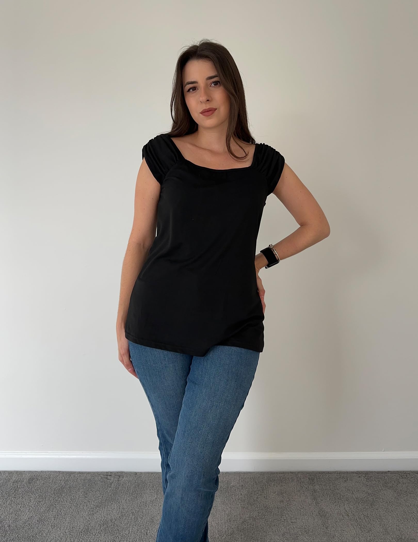 Zeagoo Women's Summer Tops - Cute Square Neck Tank Tops, Loose Casual Shirts with Cap Sleeves | Perfect for Beach Outfits, Vacation Wear & Everyday Fashion