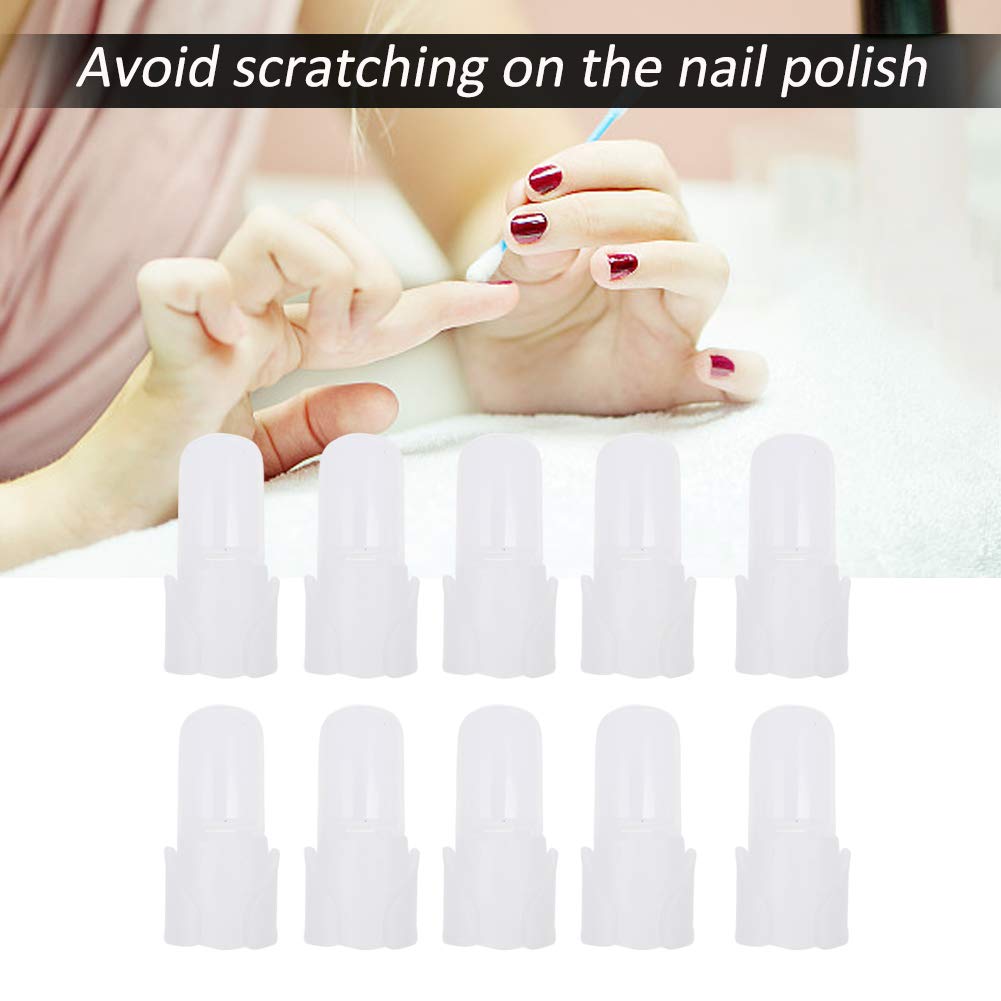 10Pcs Nail Polish Protector Tips - Finger Nail Protector Set for Manicure & Nail Art | Prevent Polish Smudges During Home Salon & Professional Nail Care