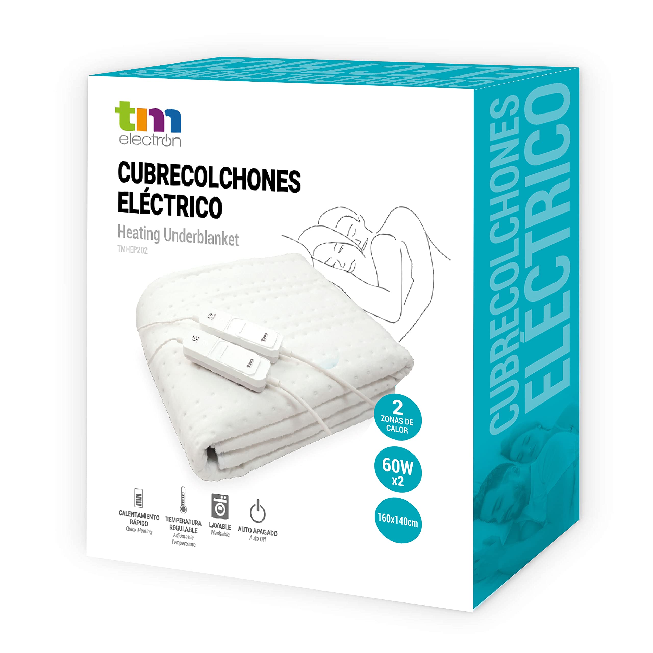Electric Heated Mattress Pad for Single Bed - 60W with 3 Temperature Levels & Auto Shut Off (150x80cm) - Perfect for Cold Nights, Winter Comfort & Arthritis Pain Relief