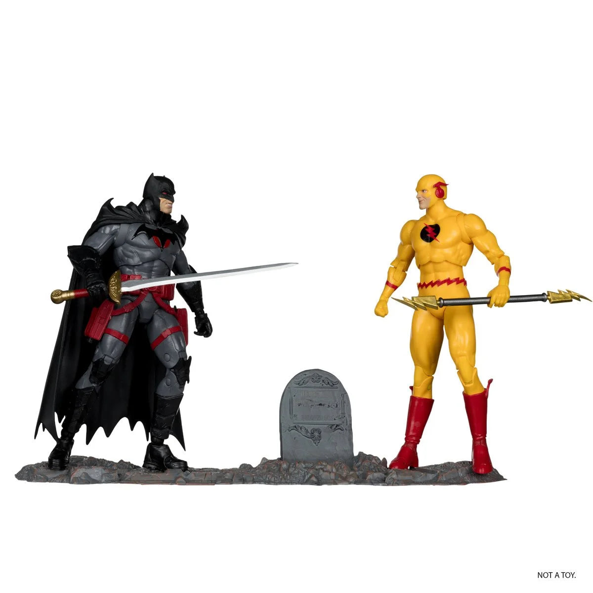 Batman vs. Professor Zoom Flashpoint DC Multiverse Action Figure 2-Pack Set - Collectible Superhero Figures for Display, Gifts & Comic Book Scenes