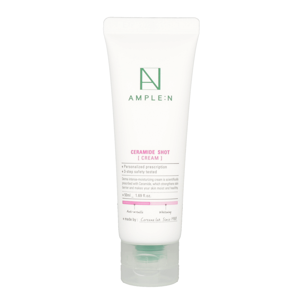AMPLE:N Ceramide Shot Cream 50ml - Intense Hydrating Face Moisturizer for Dry & Sensitive Skin | Korean Skincare for Night & Day Use