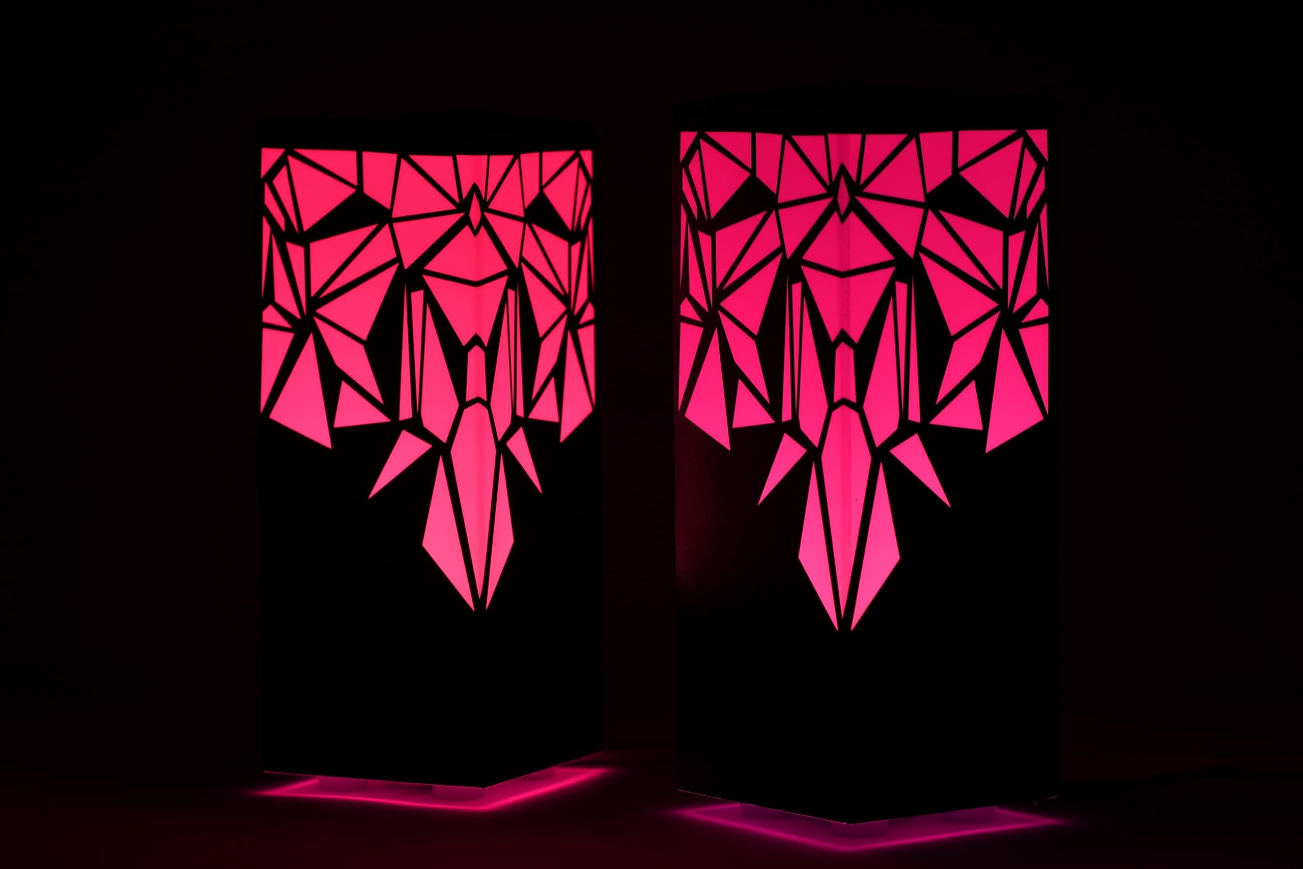 Telepathy® Long Distance Friendship Lamp - Raining Diamonds Design | WiFi Touch-Controlled LED Light for Couples & Families | Perfect Gift for Valentine's Day, Anniversary & Long Distance Relationships | Bedside Night Light for Home Decor (Set of 6)