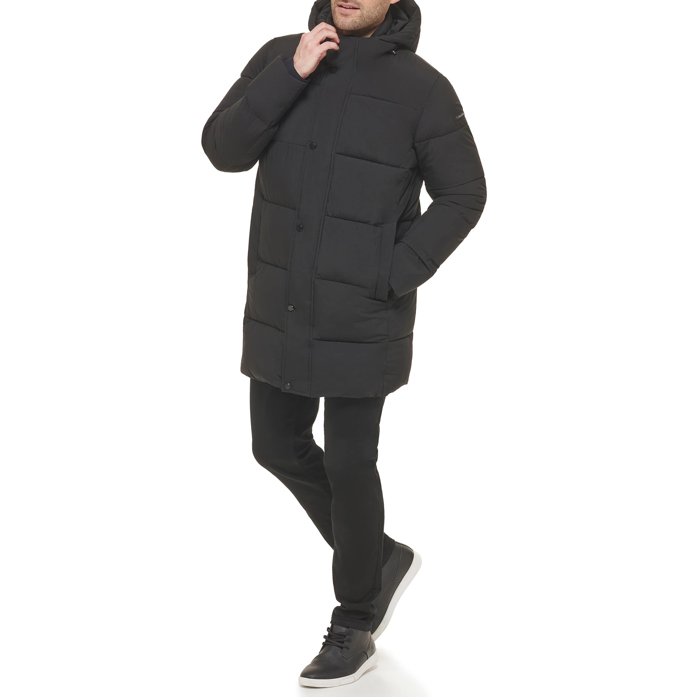 Calvin Klein Men's Modern Outdoor Stretch Puffer Jacket - Lightweight Insulated Winter Coat for Hiking, Travel & Daily Wear