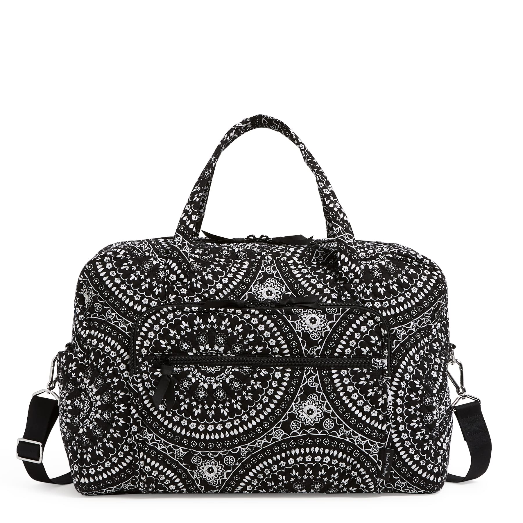 Vera Bradley Women's Cotton Weekender Travel Bag - Stylish Carry-On Overnight Bag for Women, Perfect for Weekend Getaways, Gym, Work & Travel Accessories