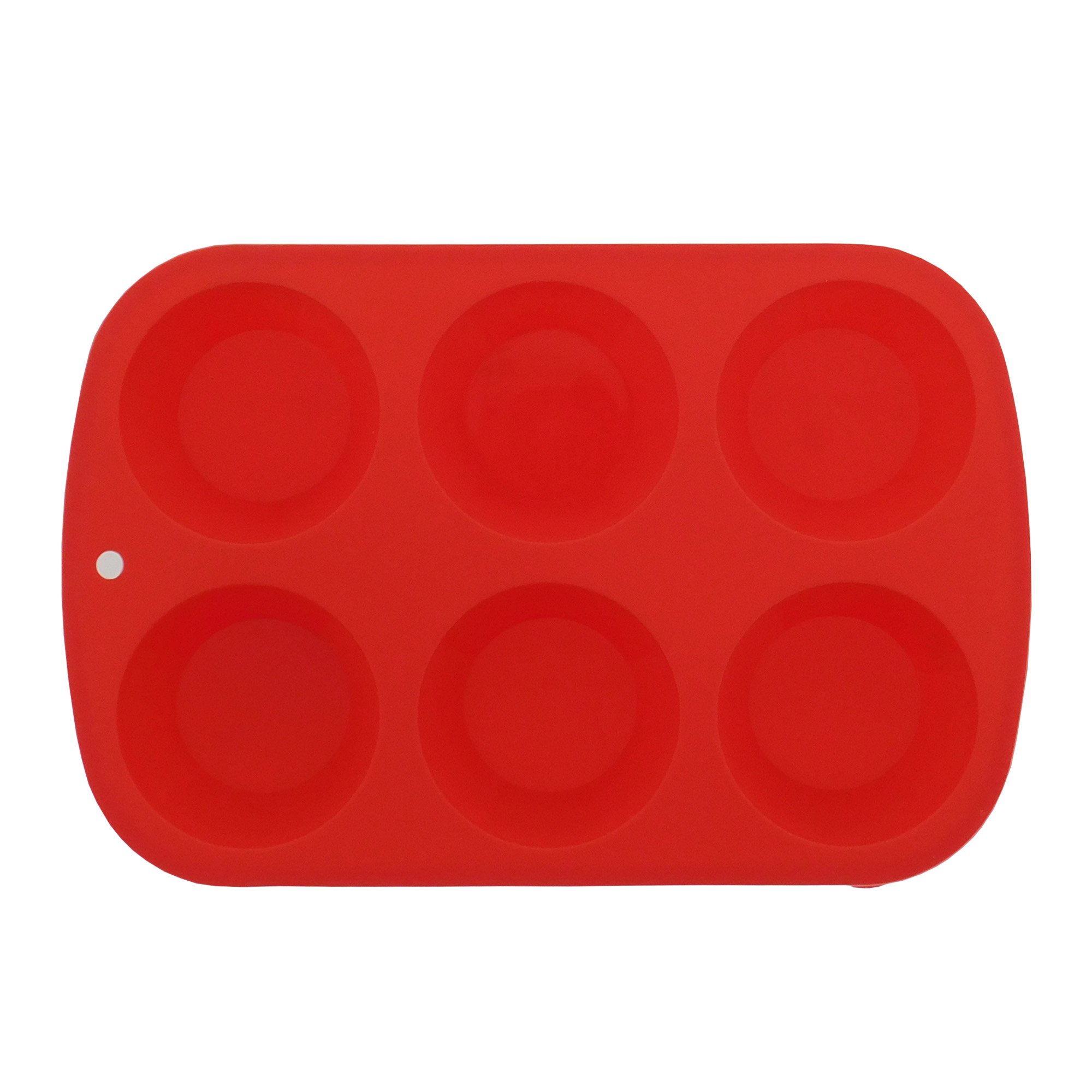 Non-Stick Silicone 6 Cup Muffin Pan - BPA Free, Flexible & Easy Clean Baking Tray for Cupcakes, Brownies, Mini Pies - Perfect for Home Baking, Parties & Holiday Treats