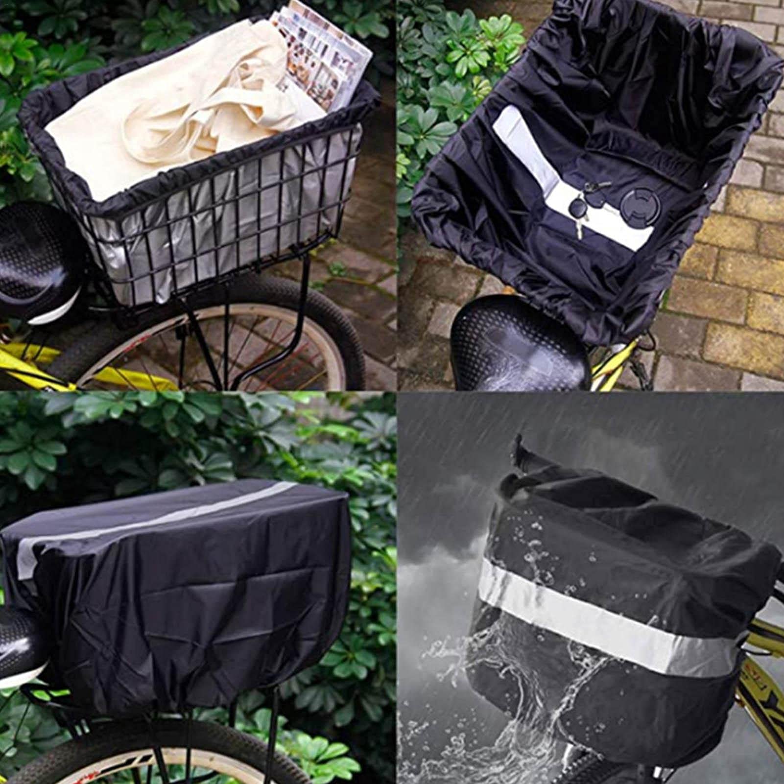 Durable Detachable Waterproof Bike Basket Cover - Universal Fit for Most Bicycle Baskets - Rainproof Liner for Commuting, Shopping & Outdoor Cycling Accessories