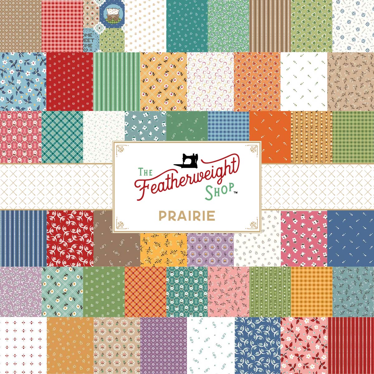 Lori Holt MERCANTILE CHESTNUT Prairie Fabric by the Yard - Perfect for Quilting, Sewing, and DIY Home Decor Projects