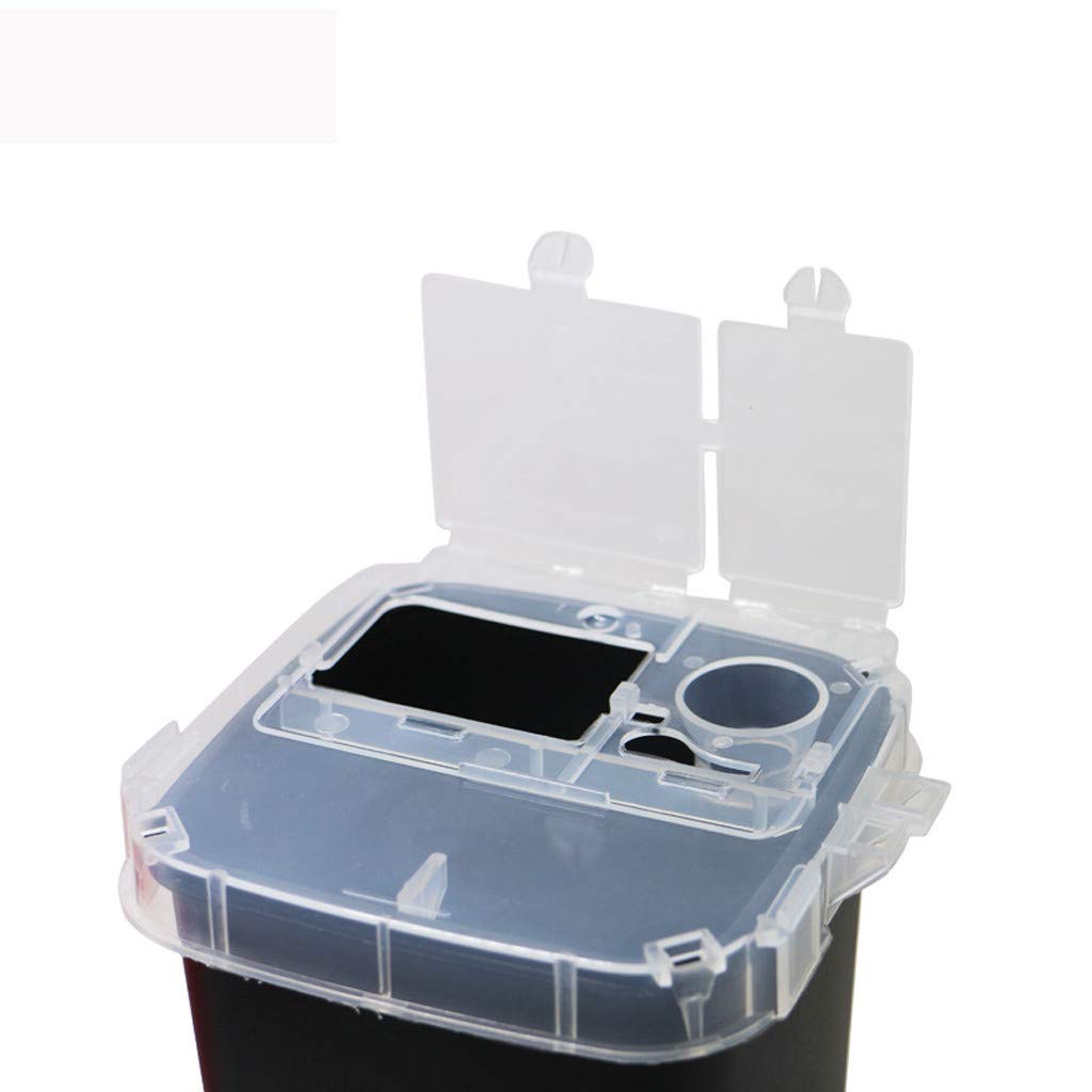 LOYE Heavy-Duty Storage Tote with Lockable Lid - Secure Container for Tattoo Waste, Medical Needles & Hazardous Materials - Durable Garbage Bin for Housekeeping & Organization - Perfect for Salon, Clinic & Home Use (Black, One Size)