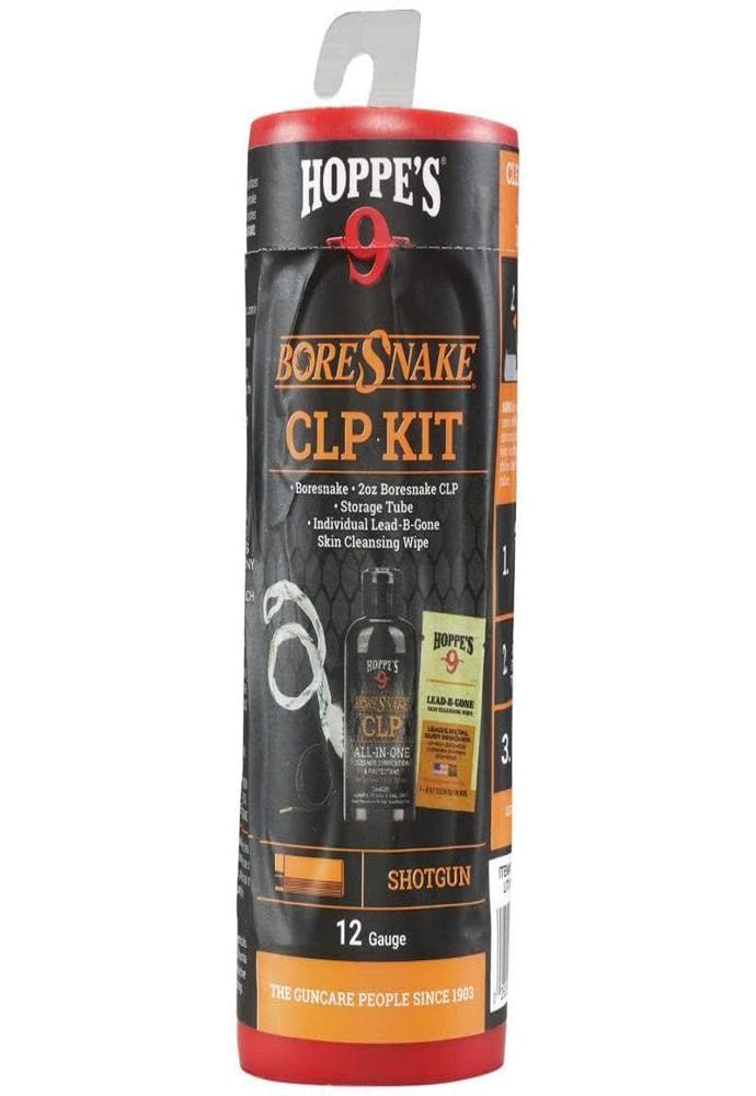 Hoppes 12 Gauge Shotgun Cleaning Kit with Gun Snake - for Home & Range Maintenance