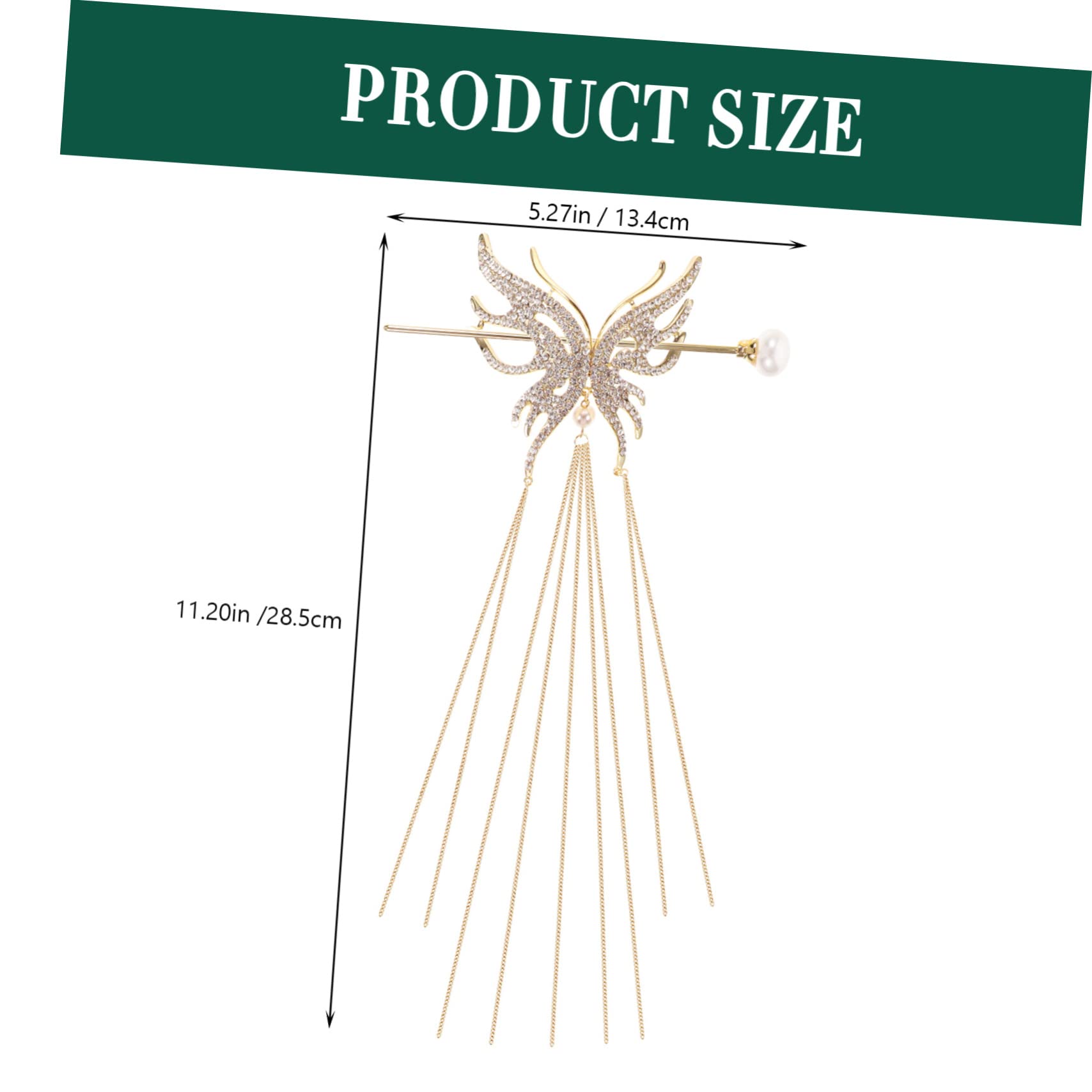 FOMIYES Butterfly Hair Stick for Women - Pearl Hair Pin, Chignon Hair Accessories for Girls & Women | Perfect for Weddings, Parties & Everyday Elegance