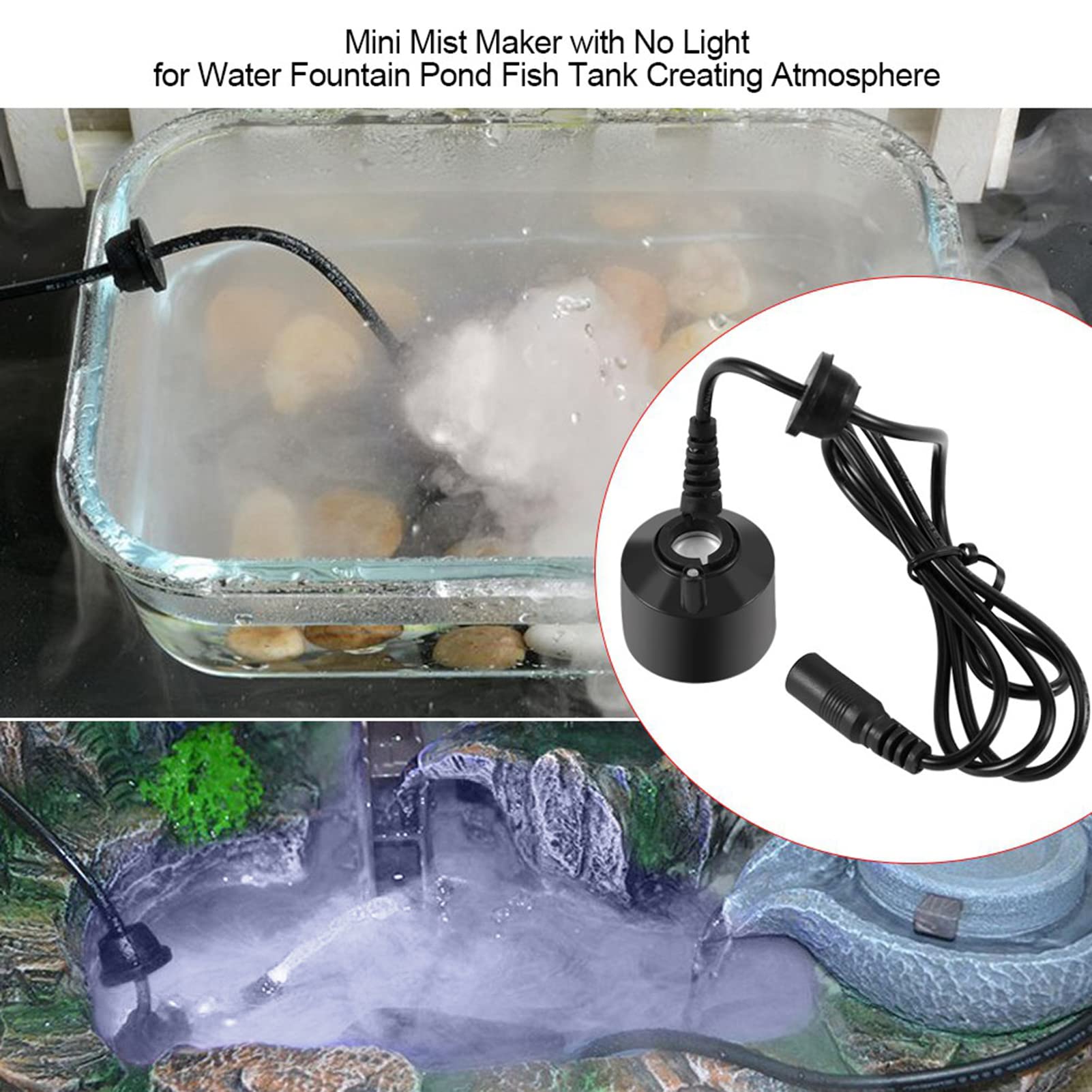 Mini Mist Maker Fog Machine - Portable Water Fountain Pond Fogger, Humidifier & Atomizer for Indoor & Outdoor Use | Perfect for Parties, Home Decor, Gardens & Relaxation