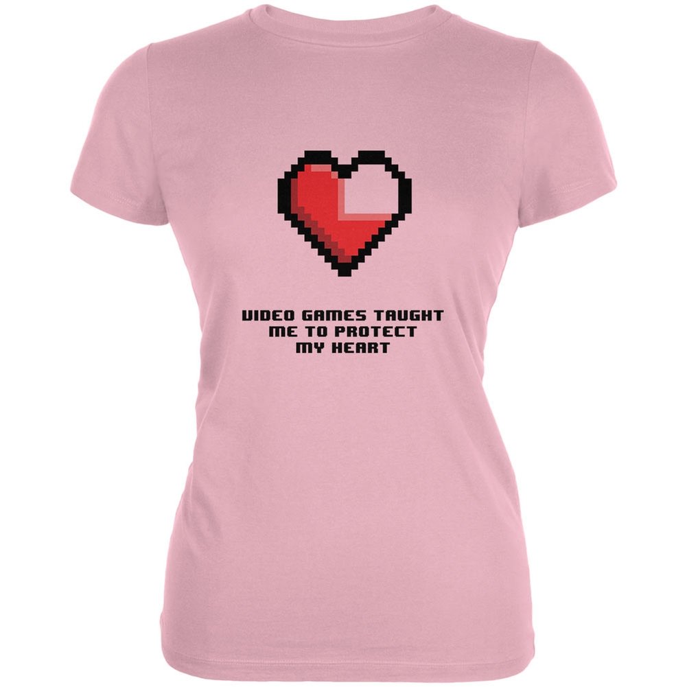 Pink Juniors Soft T-Shirt with Video Games Print - Cute Gamer Girl Outfit for Casual Wear & Gaming Events