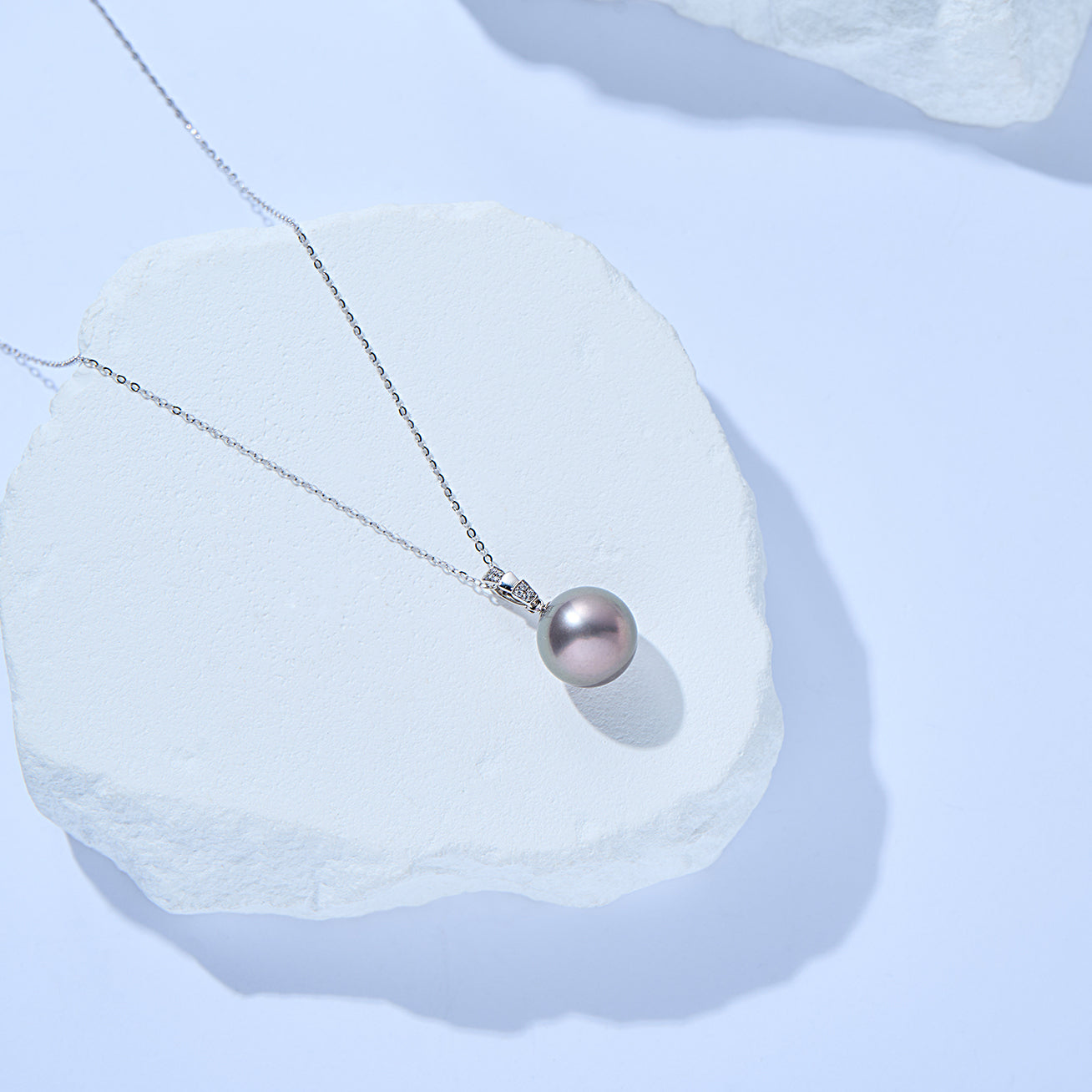 18K Solid Gold Saltwater Tahitian Pearl Necklace - Elegant Jewelry Gift for Women, Bridal Party, Anniversary & Special Occasions | KN00320