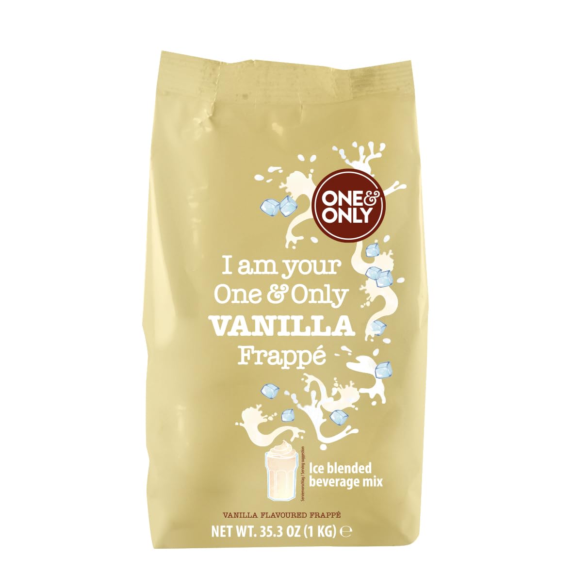 Vanilla Flavored Frappé Powder 1 kg - Premium Drink Mix for Delicious Vanilla Frappé - Perfect for Coffee Shops, Home Use, and Refreshing Summer Drinks
