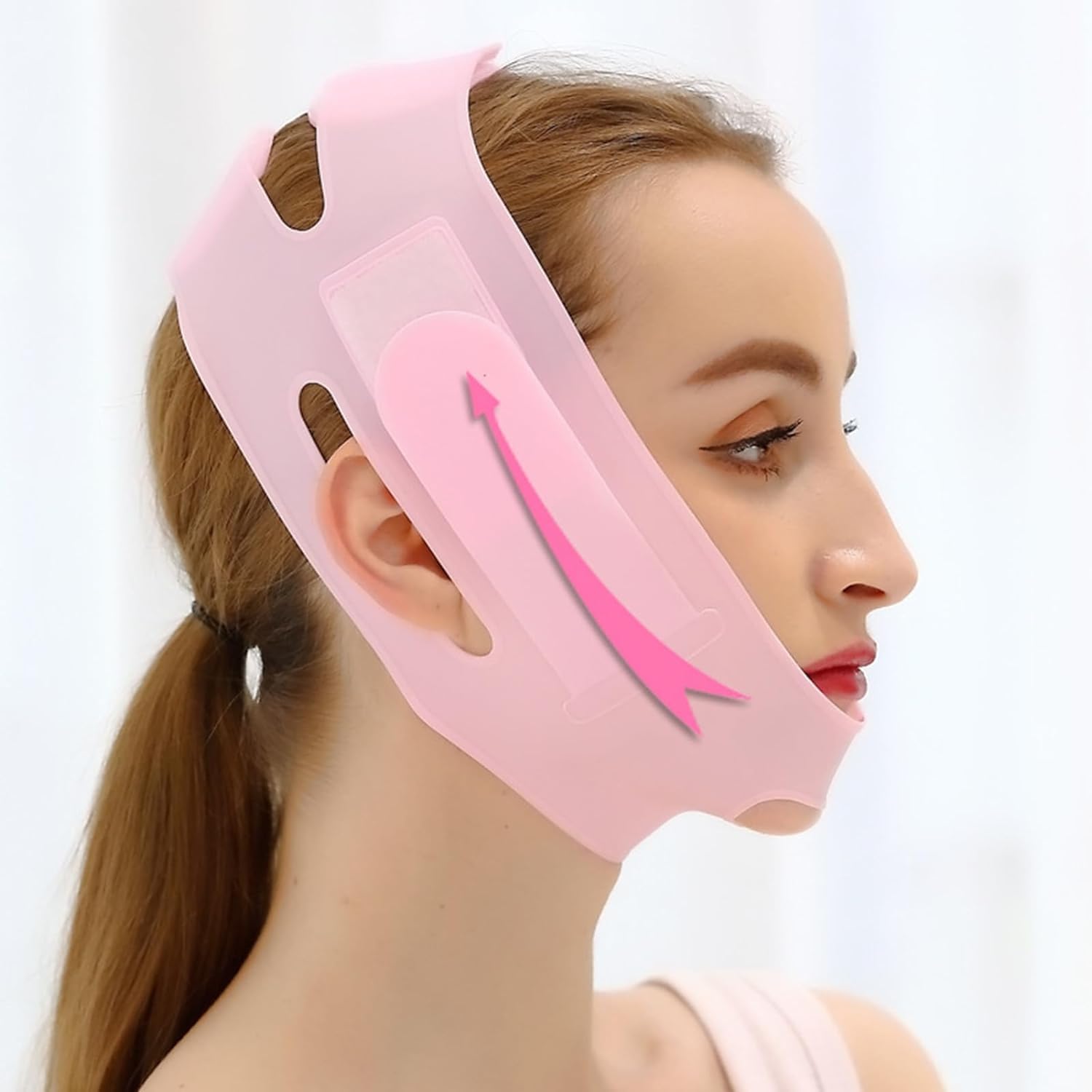 Kwinto Silicone V Face Mask - Facial Slimming Bandage for Cheek, Chin & Neck Lift - Double Chin Reducer for Women & Men - Skin Tightening & Lifting - Perfect for Home Spa, Yoga & Relaxation