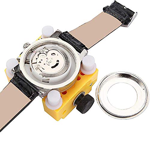Professional Watch Repair Tool Kit - Adjustable Case Opener, Back Cover Press, Remover & Holder (50x50mm, 6mm, Blue) for Watchmakers & DIY Enthusiasts - Perfect for Watch Battery Replacement & Maintenance