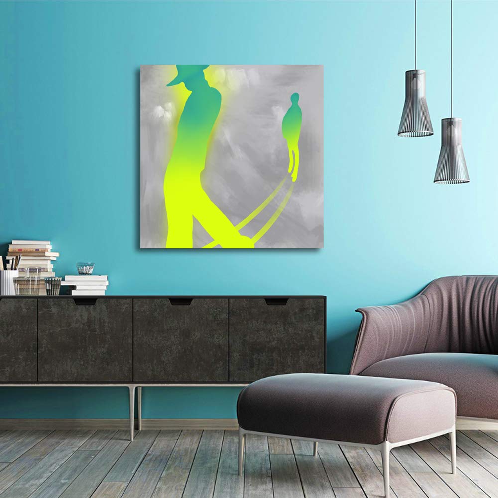 Abstract Canvas Wall Art Painting - Modern Home Decor Framed Print 16x16 inches - Perfect for Living Room, Bedroom & Office Decor