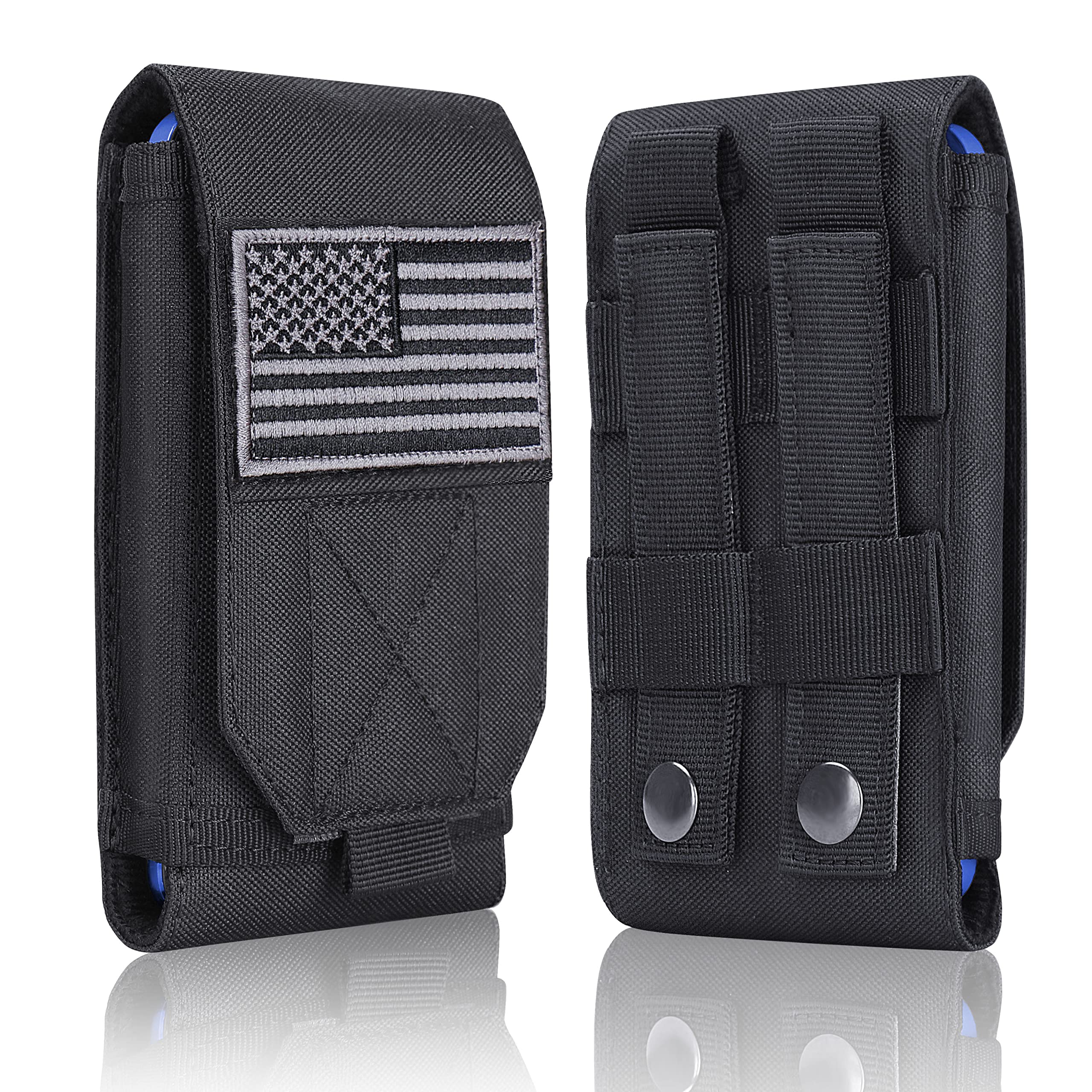 Tactical Molle Phone Pouch - Heavy Duty Waterproof Cellphone Holster Case for iPhone 11/12/13 Pro Max & Samsung S22/S21/S20 FE/Note 20/A02S (Fits Phones Under 6.7