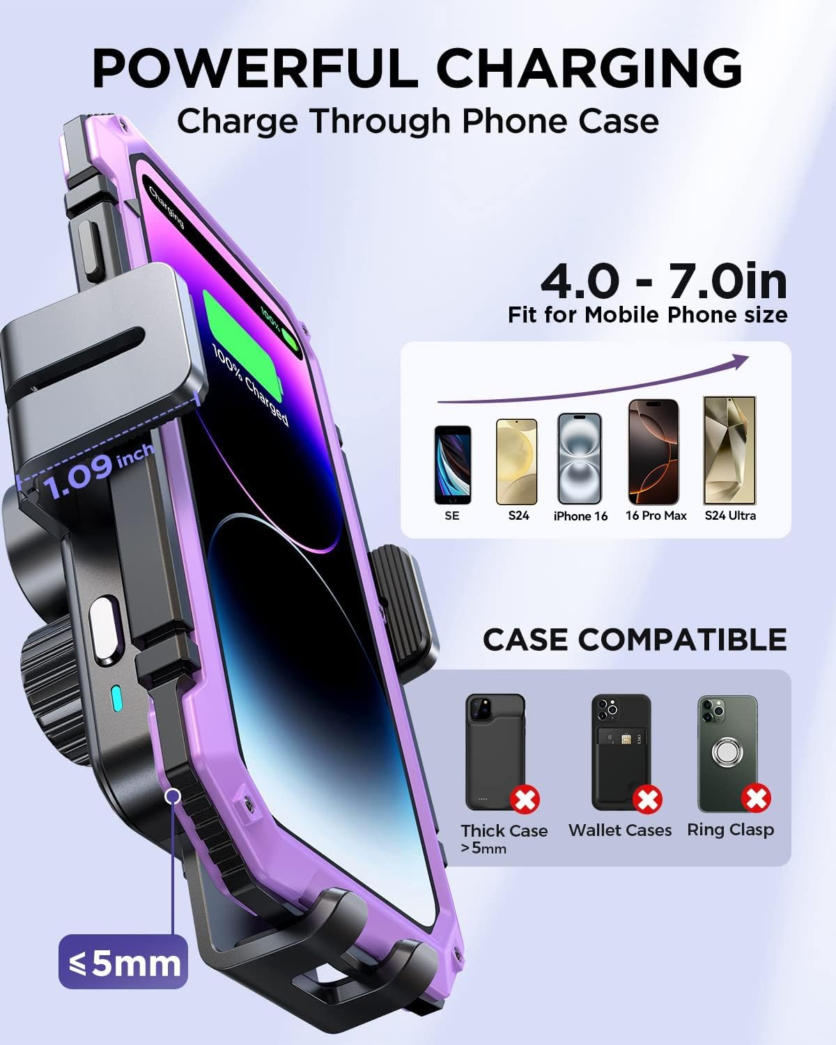 JOYROOM 15W Qi Fast Wireless Car Charger with Auto-Clamping Phone Holder - Compatible with iPhone 16 Pro Max/15 Pro, Samsung S24/S23 - Perfect for Dashboard, Windshield & Air Vent Mounting - Keep Your Phone Charged on Road Trips & Daily Commutes