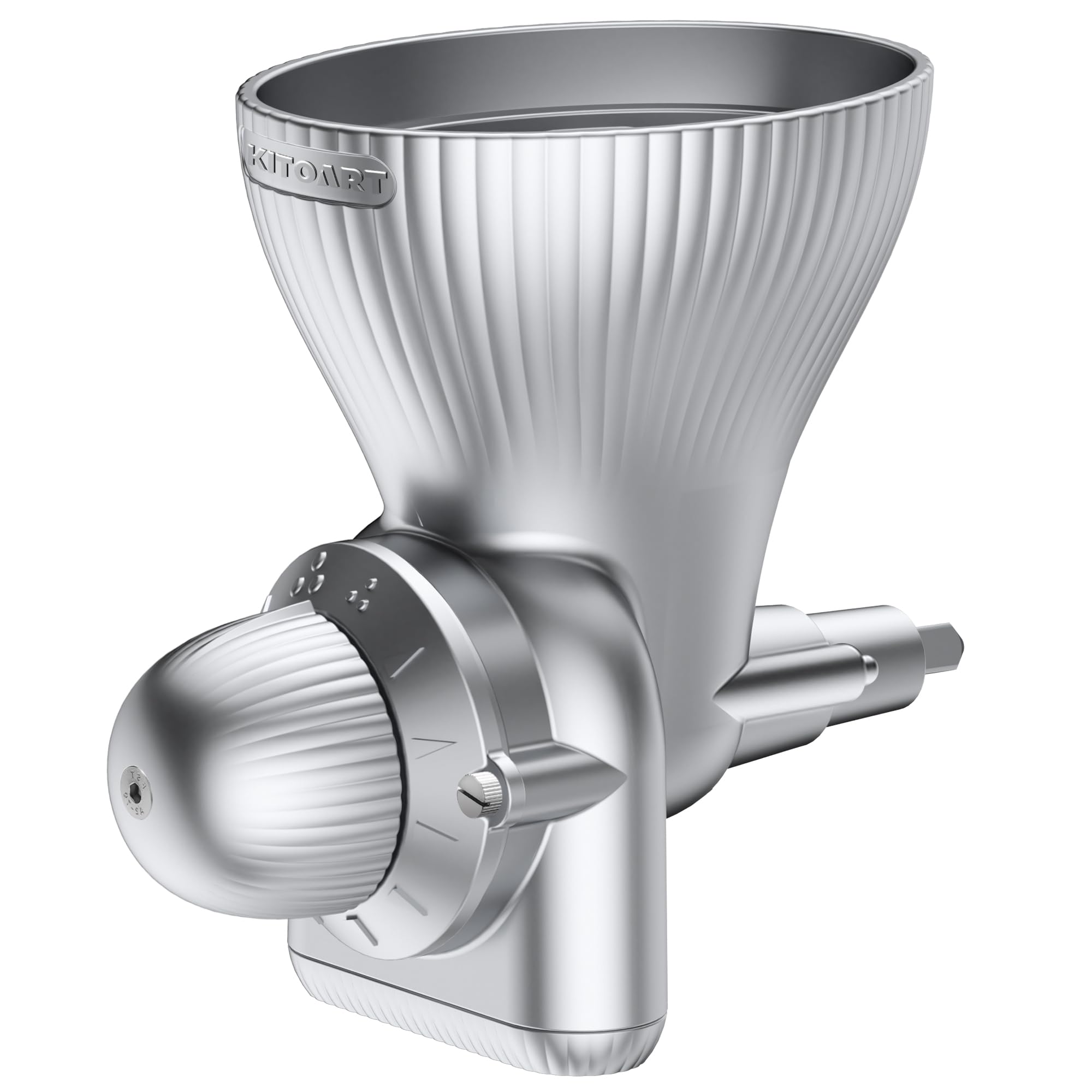 Premium Stainless Steel Grain Mill Attachment for KitchenAid Stand Mixer - 12 Adjustable Grind Levels for Wheat, Corn, Oats & More | Perfect for Baking, Home Milling & Healthy Meal Prep