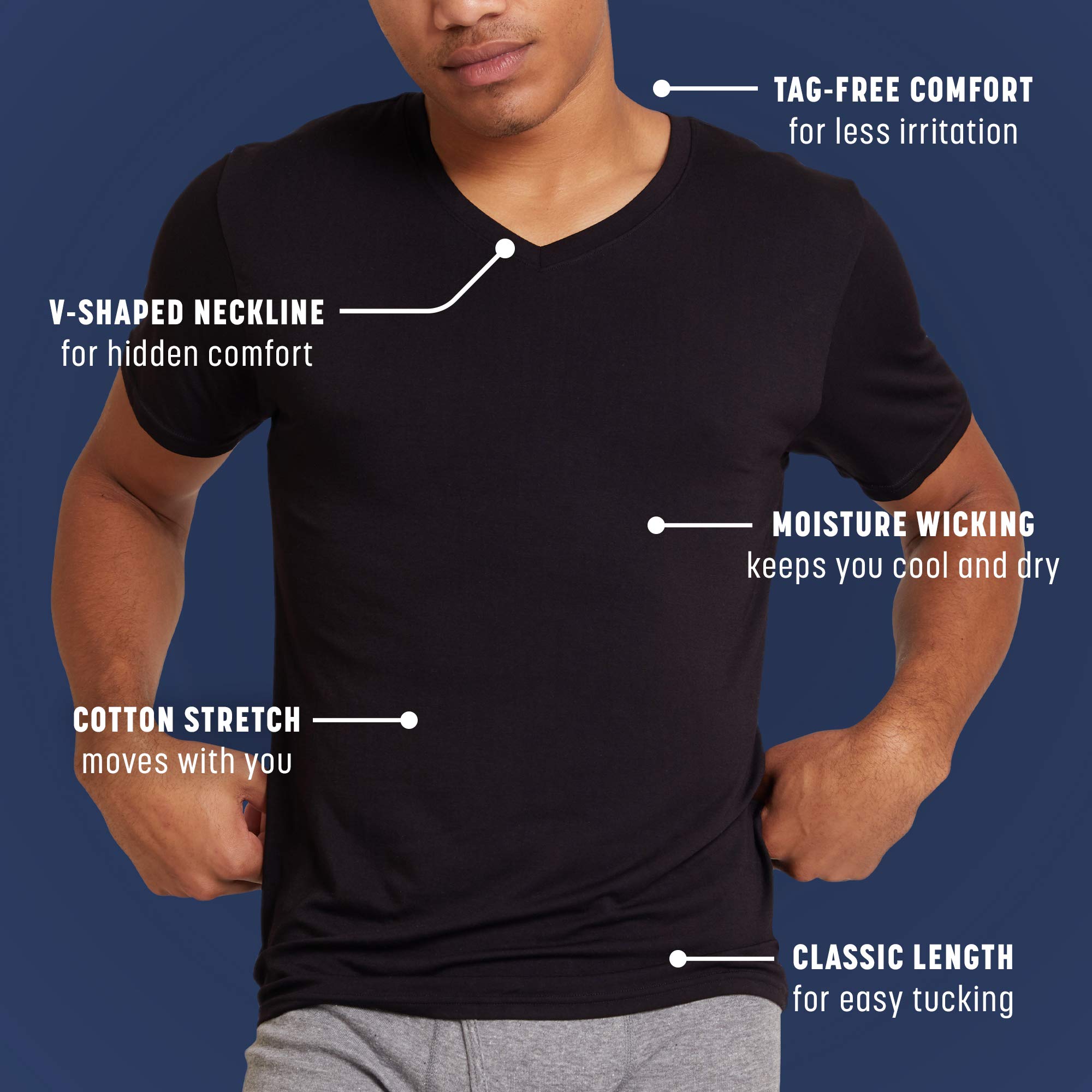 Gildan Men's Soft Cotton Stretch T-Shirts Multipack - Comfortable Crew Neck Tees for Casual Wear, Gym & Everyday Use