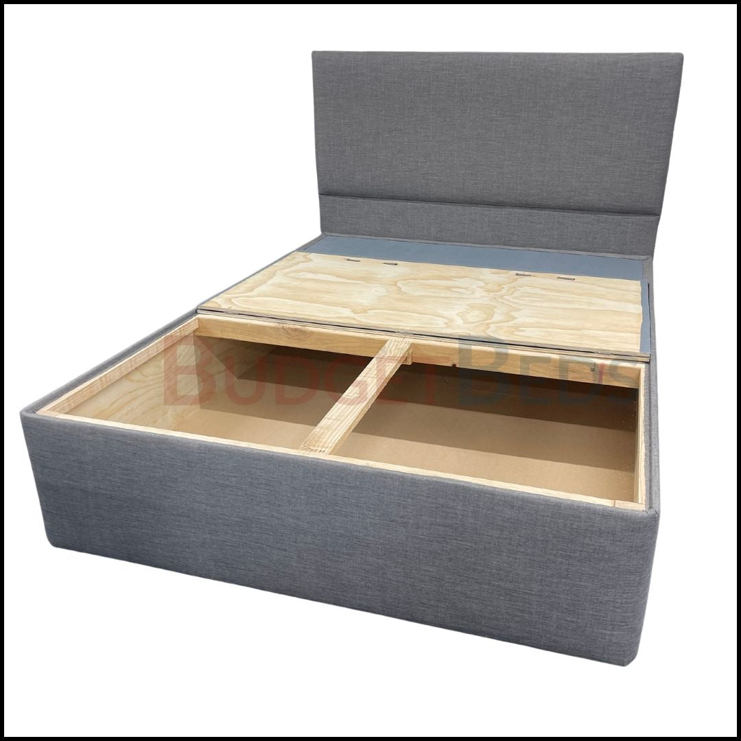 Premium Queen Size Storage Bed Base with Hinges - High Quality NZ Made Furniture for Bedroom Organization & Space Saving