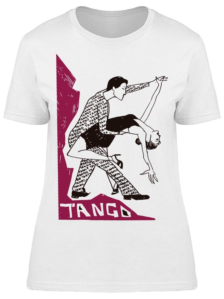 Smartprints Dance Couple Tango Pose T-Shirt for Women - Comfortable & Stylish Dancewear for Tango Classes, Date Nights & Latin Dance Events