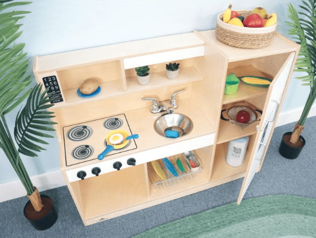 Let's Play Toddler Kitchen Combo Set - White (WB7251) - Pretend Play Toy for Kids, Perfect for Role-Playing & Early Learning at Home