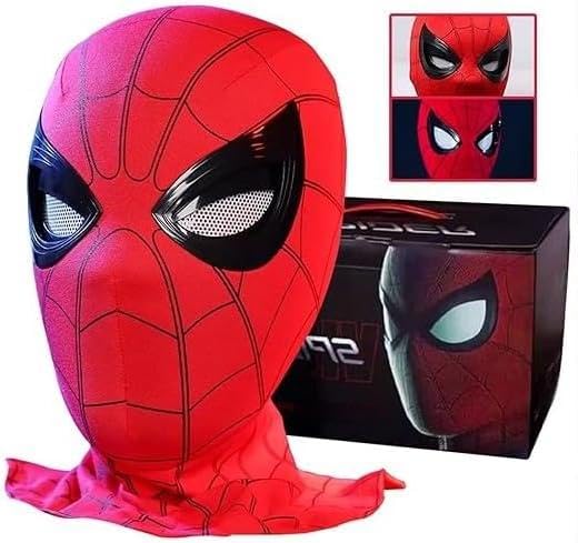 Realistic Spider Mask with Moving Eyes - Cosplay Costume Helmet for Kids, Teens & Adults - Perfect for Halloween, Superhero Parties & Comic Con - Cool Spiderman Gift for Boys Age 8-12 & 13+