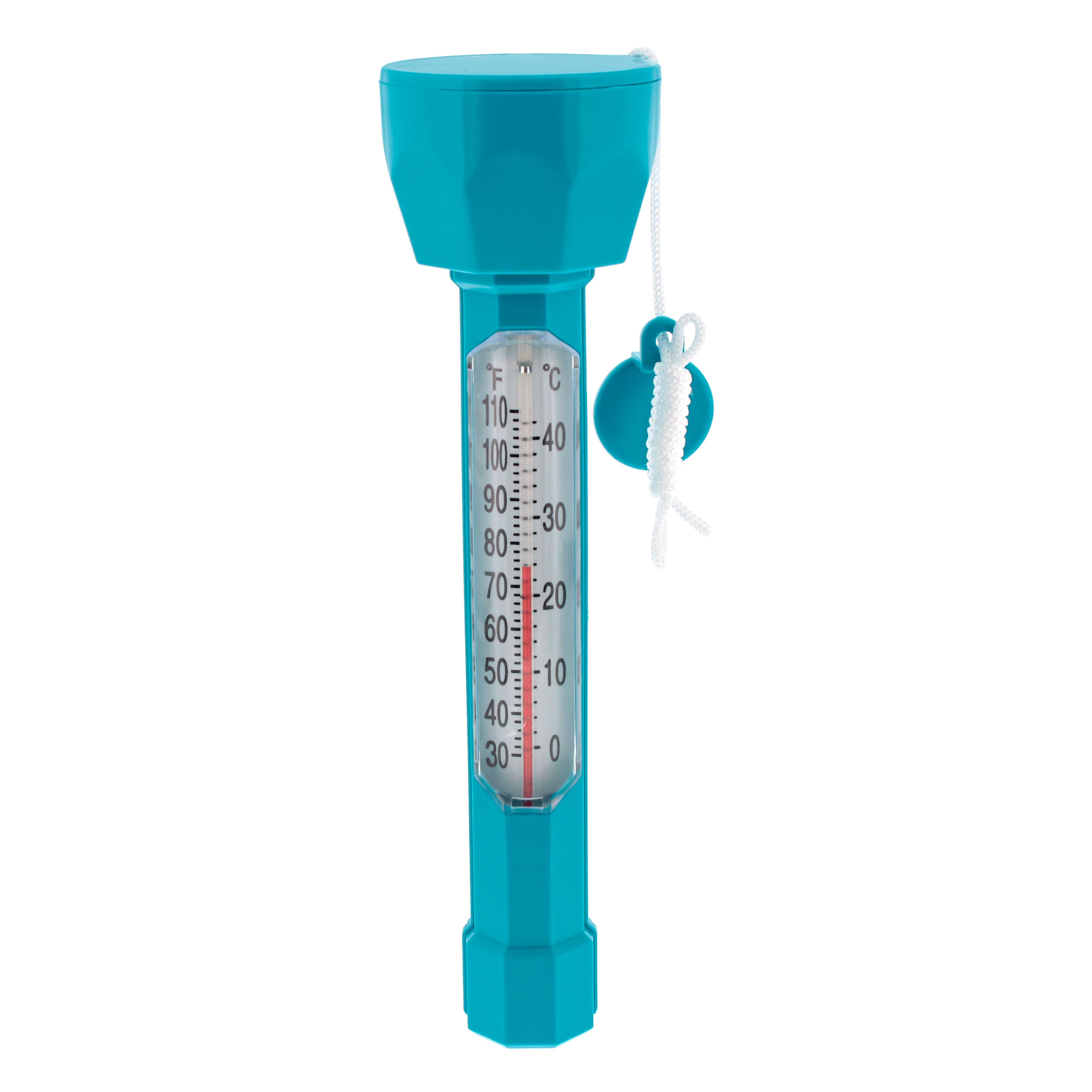 U.S. Pool Supply Floating Thermometer with Large Easy-Read Display - Teal Blue with Tether String (Up to 110°F/40°C) for Pools, Spas & Ponds - Perfect for Monitoring Water Temperature in Backyard, Hot Tubs & Garden Ponds