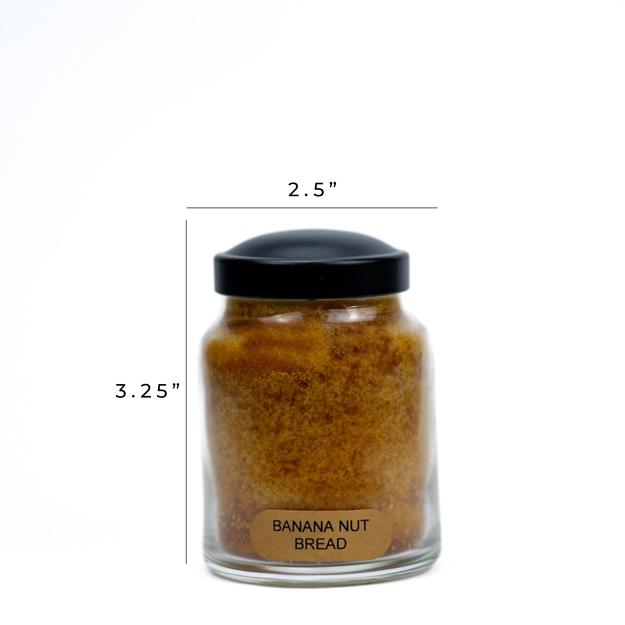 Banana Nut Bread Scented Glass Jar Candle (6oz) - Made in USA, True-to-Life Fragrance with Lid - Perfect for Baby Showers, Nursery Decor & Cozy Home Ambiance