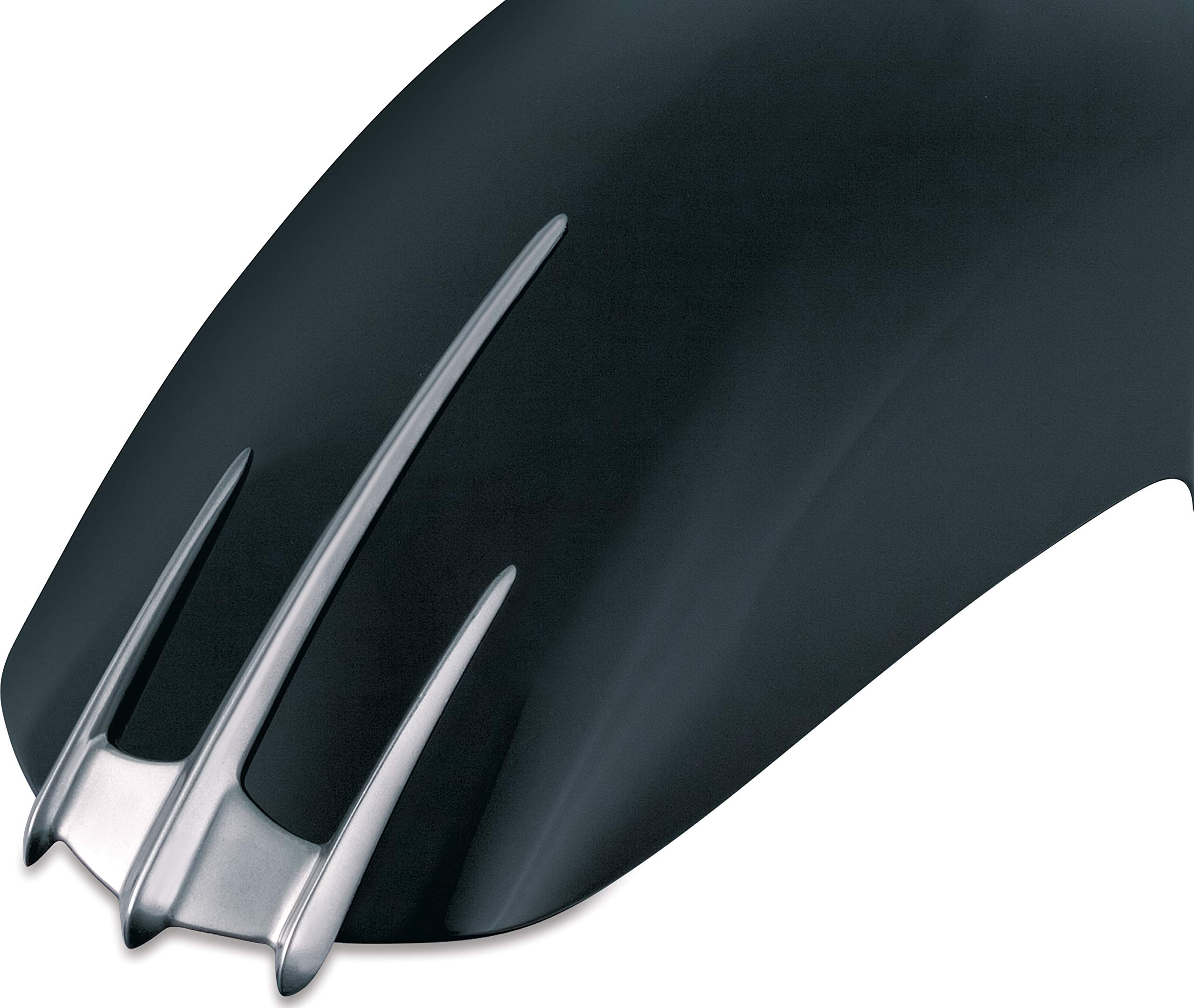 Kuryakyn 7340 Motorcycle Triceptor Front Fender Tip - Chrome & Black Accent Accessory for Harley, Honda, Yamaha - Enhances Bike Style & Protection
