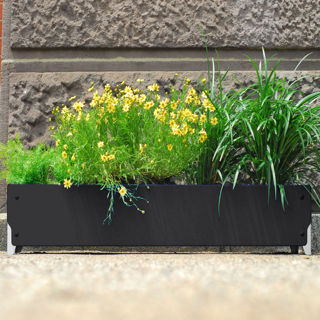 BOLTON Wide Planter Set of 4 - Large Indoor Outdoor Flower Pots for Plants, Succulents & Herbs - Perfect for Patio, Garden, Balcony & Home Decor