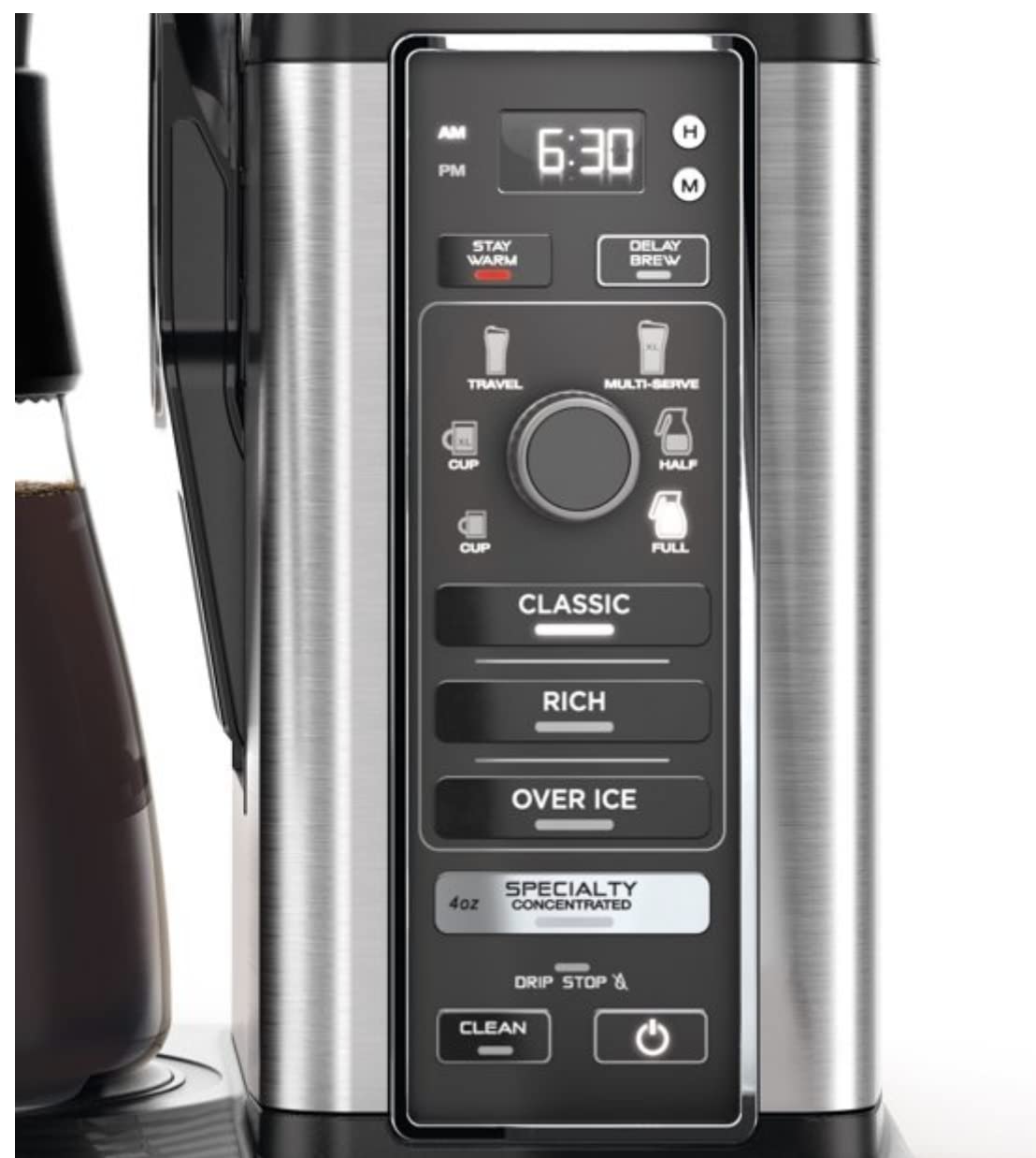 Ninja Specialty Coffee Maker CM400 - Removable Water Reservoir & Glass Carafe for Single-Cup Brewing | Fold Away Cup Platform | Perfect for Home, Office or Dorm Use