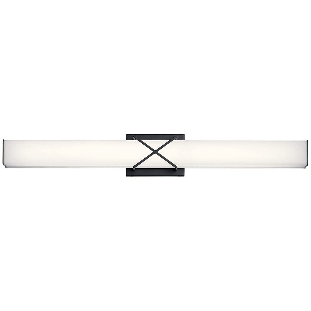 Kichler 45658MBKLED Trinsic 3-Light Bathroom Vanity Light Fixture - 314.1W Matte Black Finish - Perfect for Modern Bathrooms & Powder Rooms