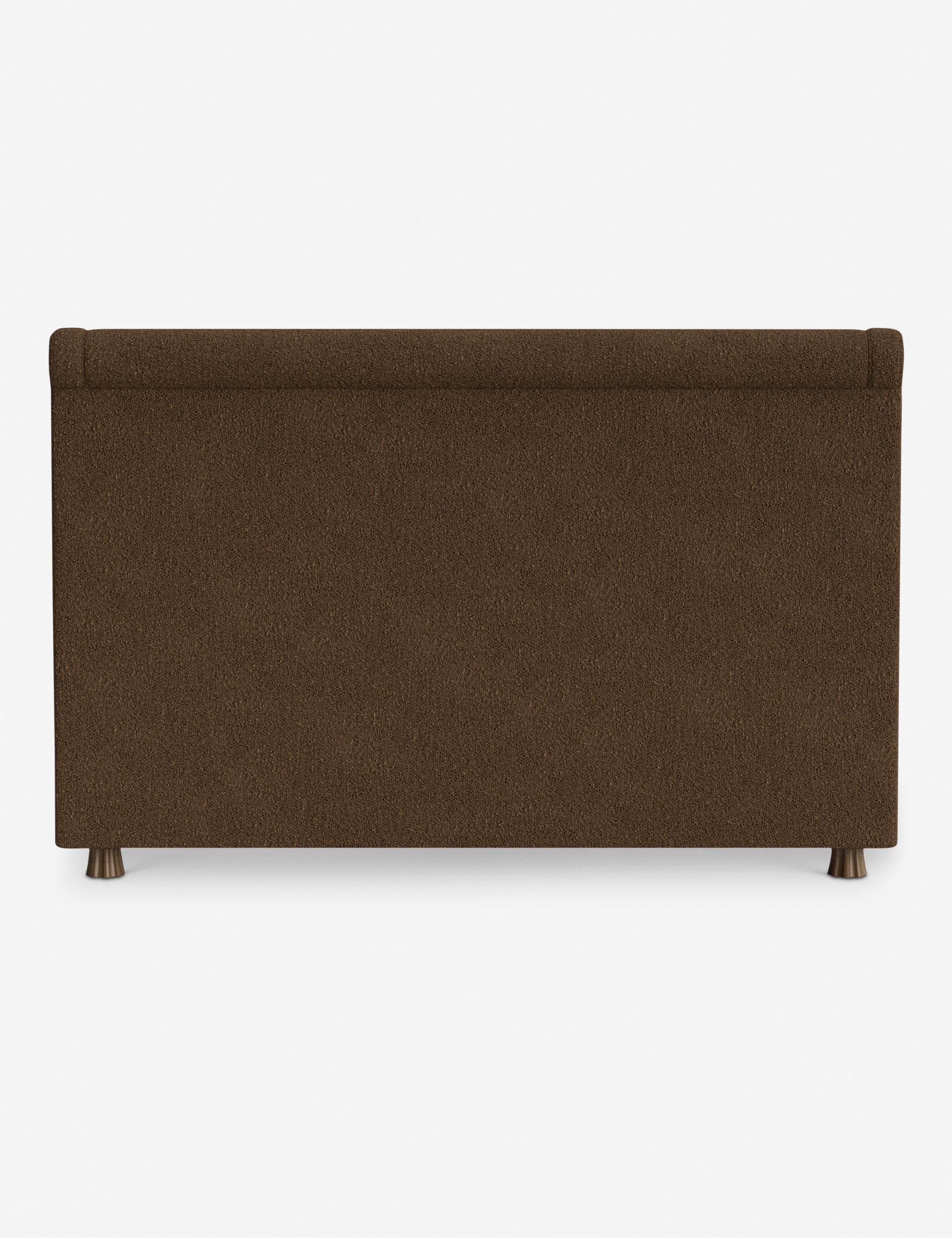 DOMINIQUE Platform Bed Frame by DISC Interiors - Modern Minimalist Wooden Bed with Upholstered Headboard | Perfect for Master Bedroom, Guest Room & Loft Apartments
