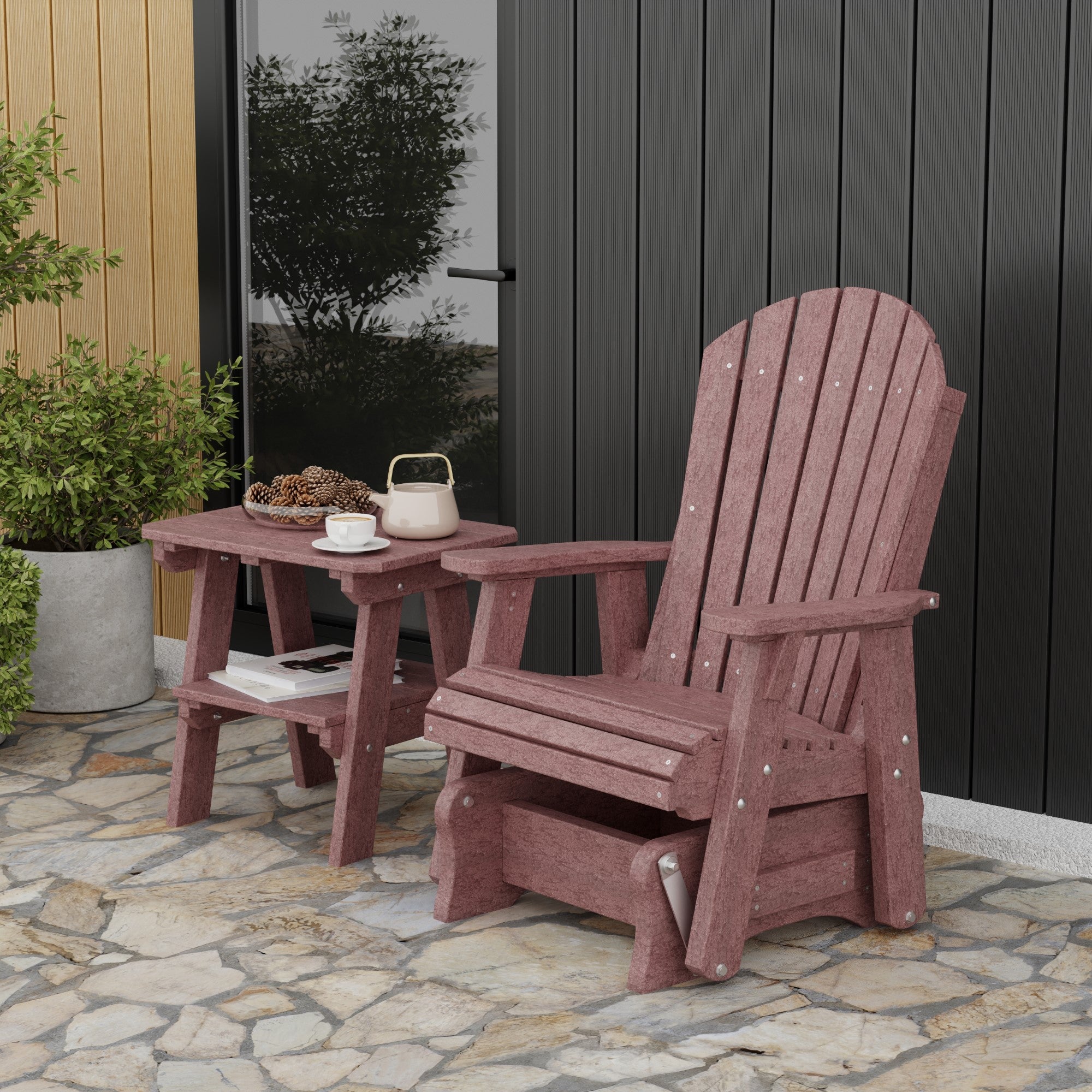 Heritage Single Glider Rocking Chair - Classic Wooden Nursery Glider for Baby Room, Breastfeeding & Relaxation - Perfect for Nurseries, Bedrooms & Living Rooms