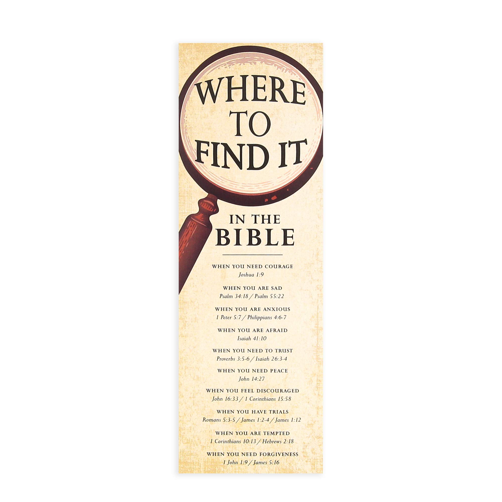 Bible Bookmarks Set - 25 Pack, 2 x 6 Inch Scripture Reference Bookmarks for Bible Study, Church, Sunday School & Gift Giving