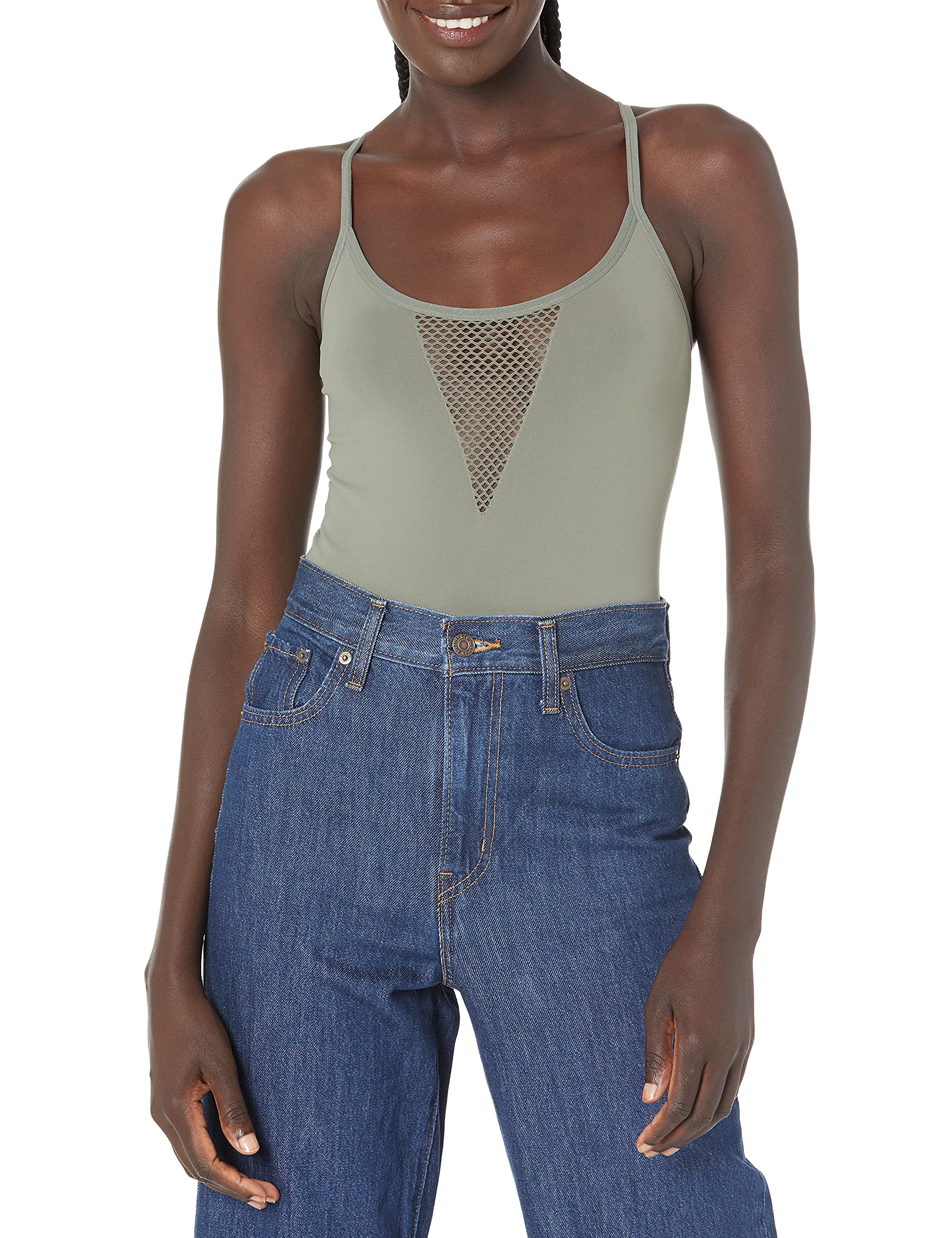 Mae Women's Seamless Plunge Bodysuit - Sexy T-Shirt Bra Alternative for Everyday Wear & Layering | Comfortable Stretchy Fabric | Perfect Under Tops & Dresses
